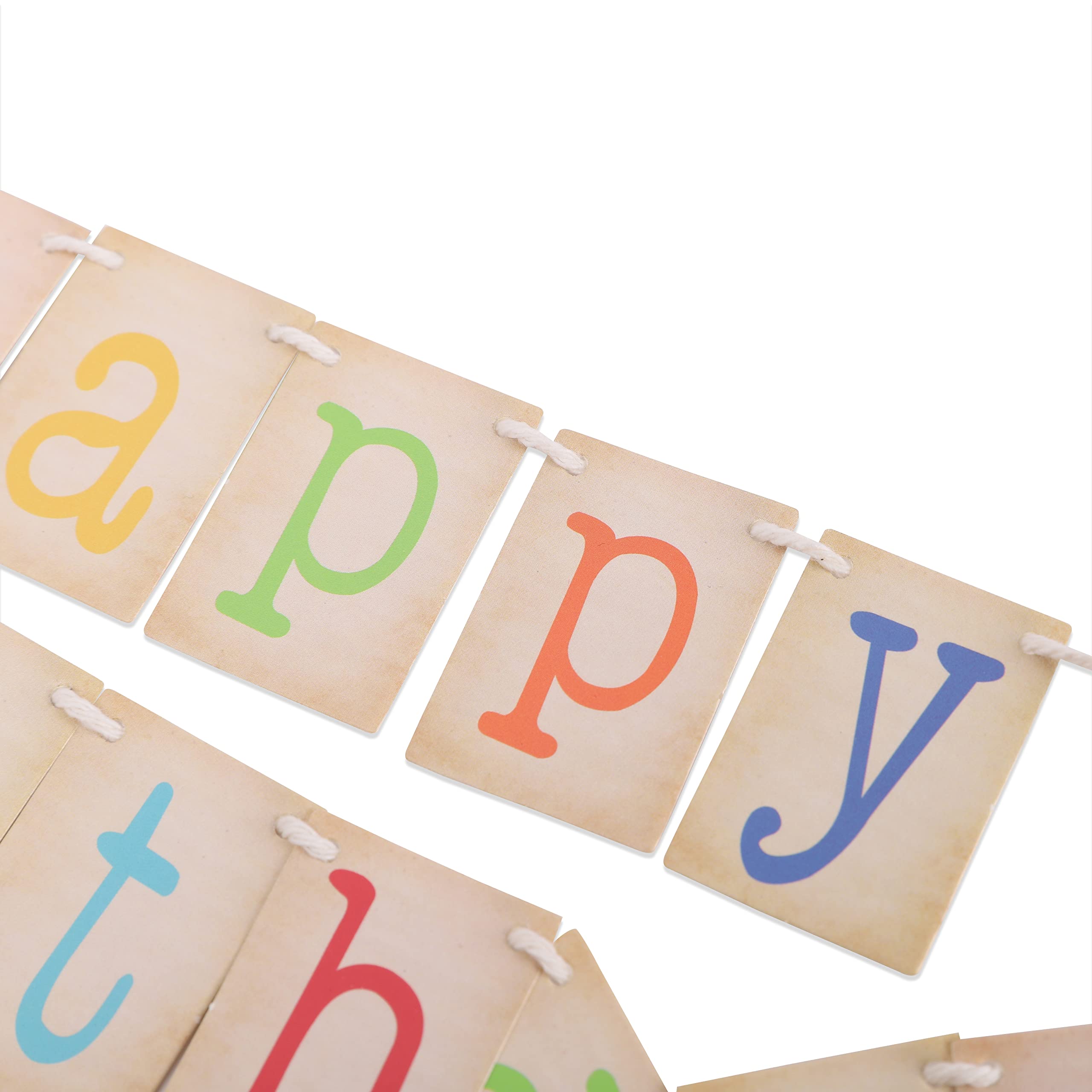 WAWOO Rainbow Happy Birthday Cake Topper - Personalized Birthday Banner for 1st Birthday Party Decorations, Baby Shower, Photo Props & Party Supplies | Perfect for Birthday Cakes, Dessert Tables, and Celebration Backdrops