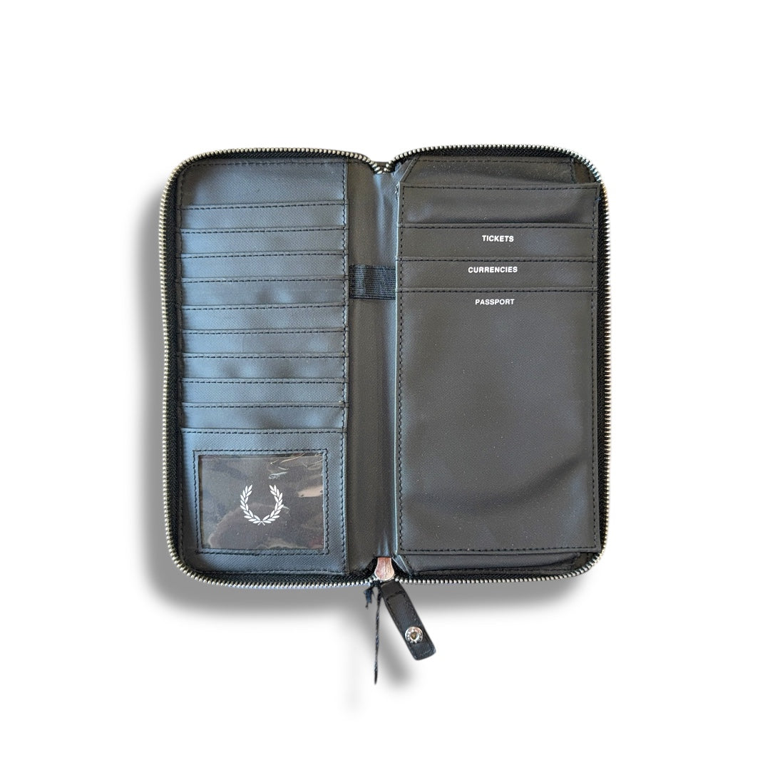 Fred Perry Travel Wallet for Men & Women - RFID Blocking Leather Passport Holder - Perfect for Airplane, Business Trips & Vacation Travel Accessories