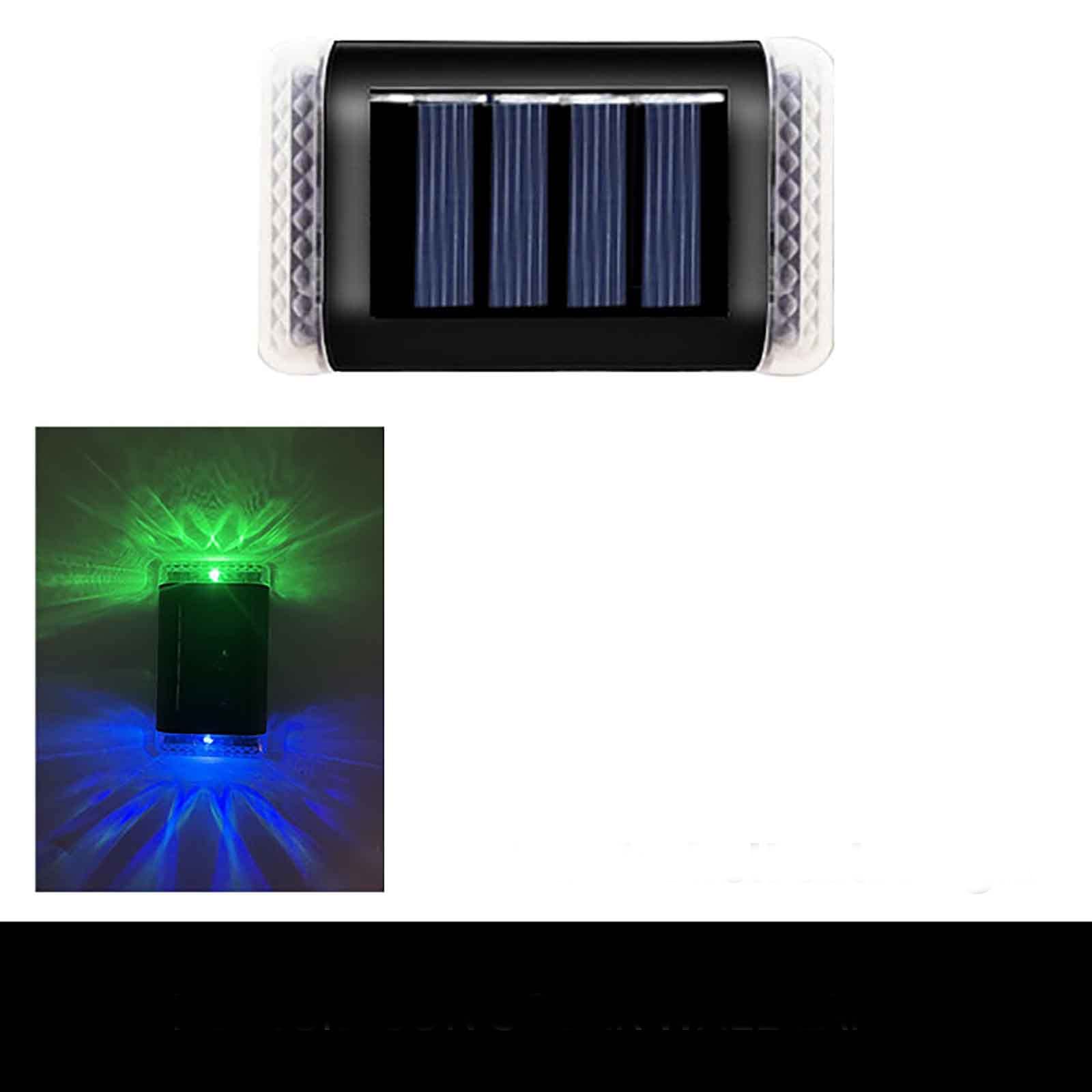 MIANHT 4-Pack Solar Powered Outdoor Wall Lights - Waterproof LED Up/Down Solar Fence Lighting for Garden, Courtyard & House Exterior | Energy-Efficient Night Illumination for Pathways, Patios & Landscape Decor
