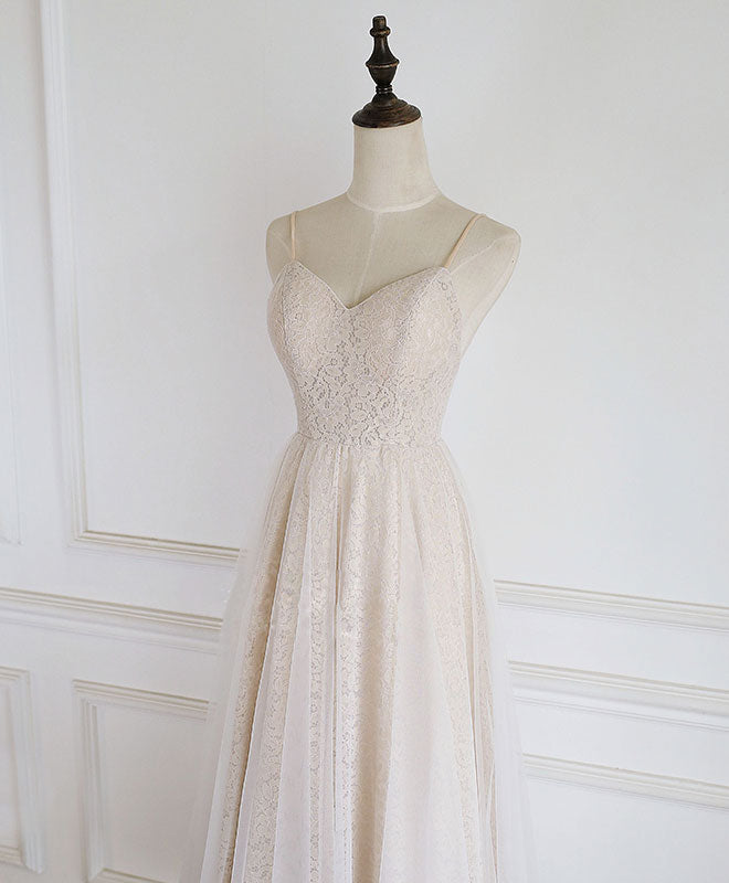 Elegant Champagne Tulle Lace Short Prom Dress for Homecoming - Perfect for School Dances, Parties & Special Occasions
