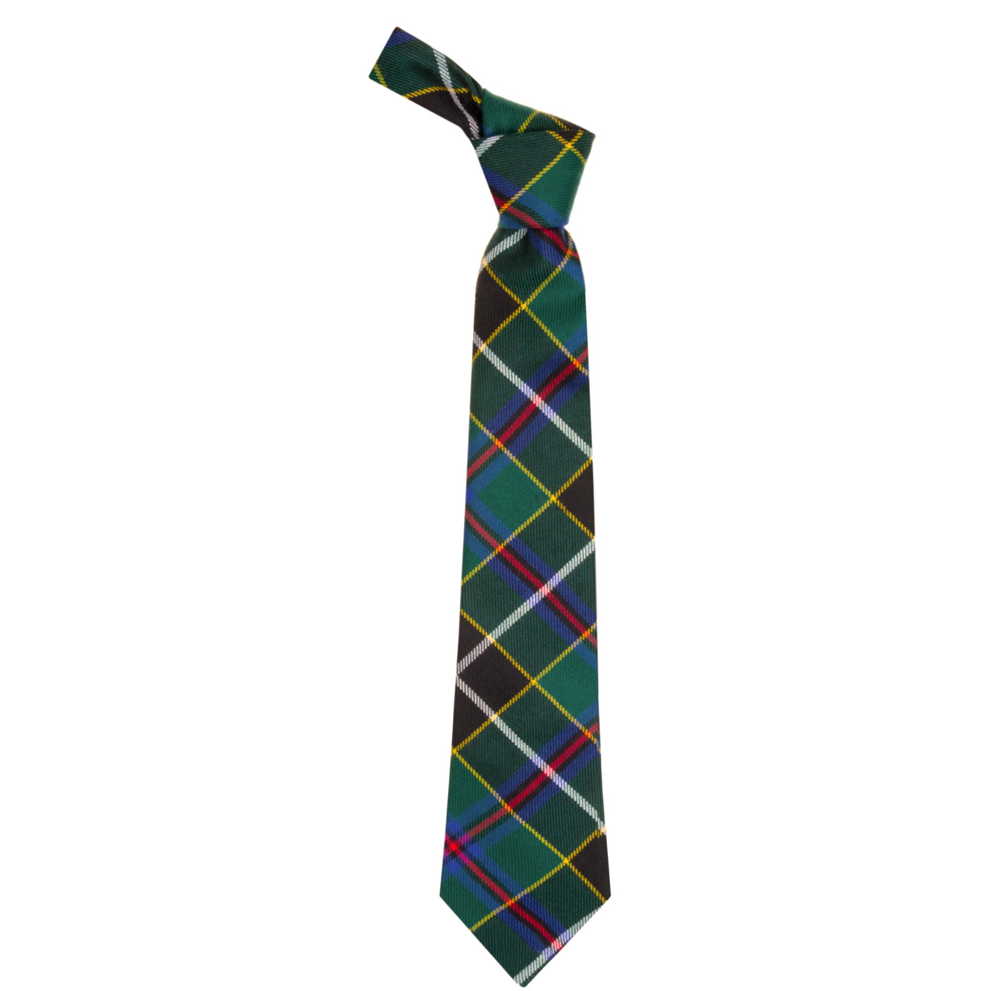Cornish Hunting Tartan Tie - Premium Wool Necktie for Men, Classic Scottish Plaid Design - Perfect for Weddings, Business, and Formal Events