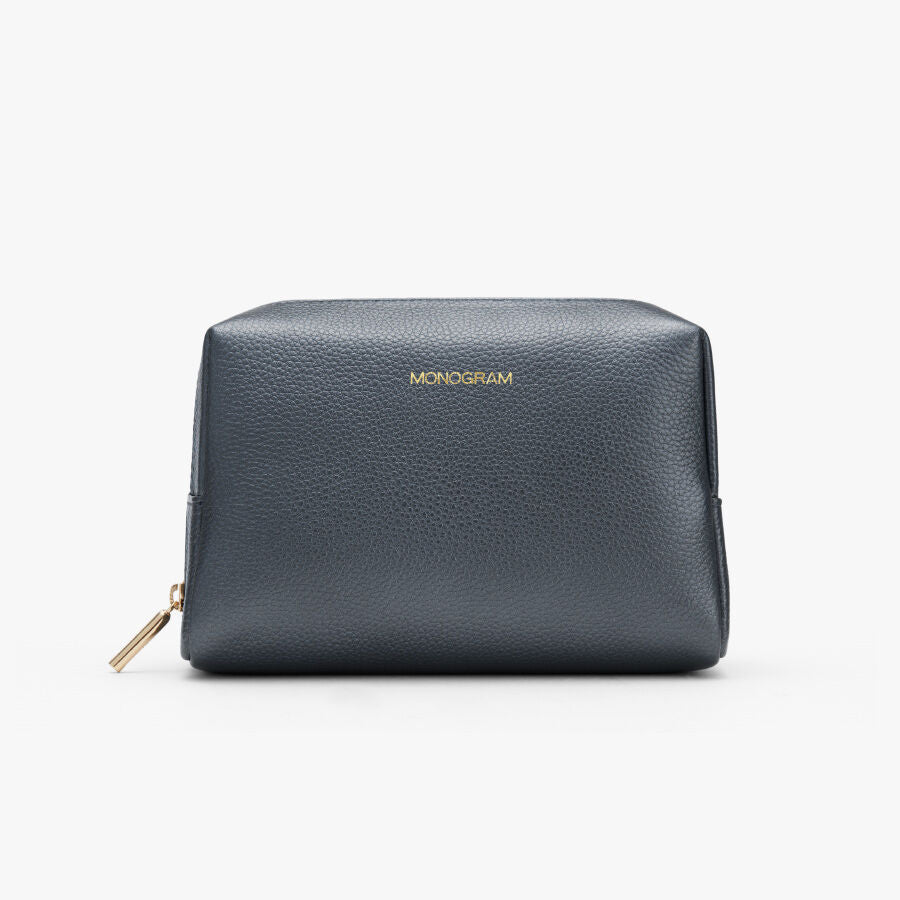 Luxury Vanity Case with Shimmer Leather in Gold - Perfect for Travel, Makeup Storage & Glamorous Gift Ideas