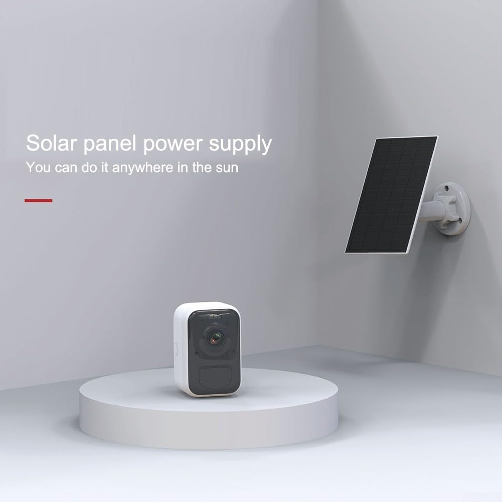 ZYWUOY IP65 Waterproof 4MP Security Camera with Rechargeable Battery & Solar Panel - Color Night Vision, 2-Way Audio, Outdoor Surveillance for Home/Business/Garden