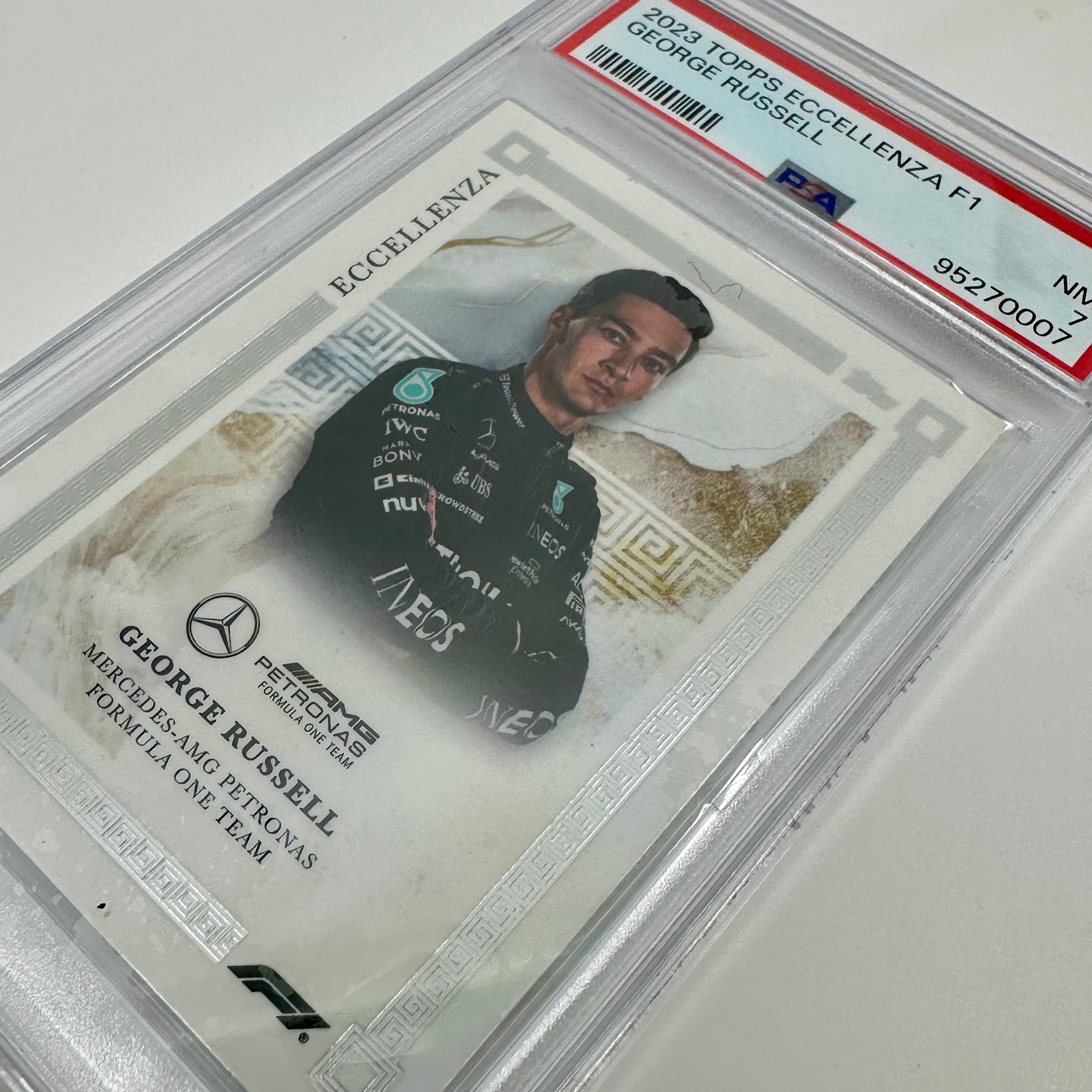 PSA 7 Graded 2023 George Russell Eccellenza Trading Card - Perfect for F1 Collectors, Sports Memorabilia Displays & Investment Collections