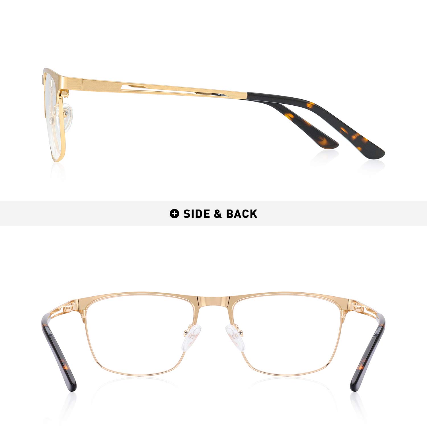 Blue Light Blocking Reading Glasses for Women & Men - Anti Eyestrain Computer Glasses with Spring Hinge - Perfect for Office Work, Gaming & Screen Time