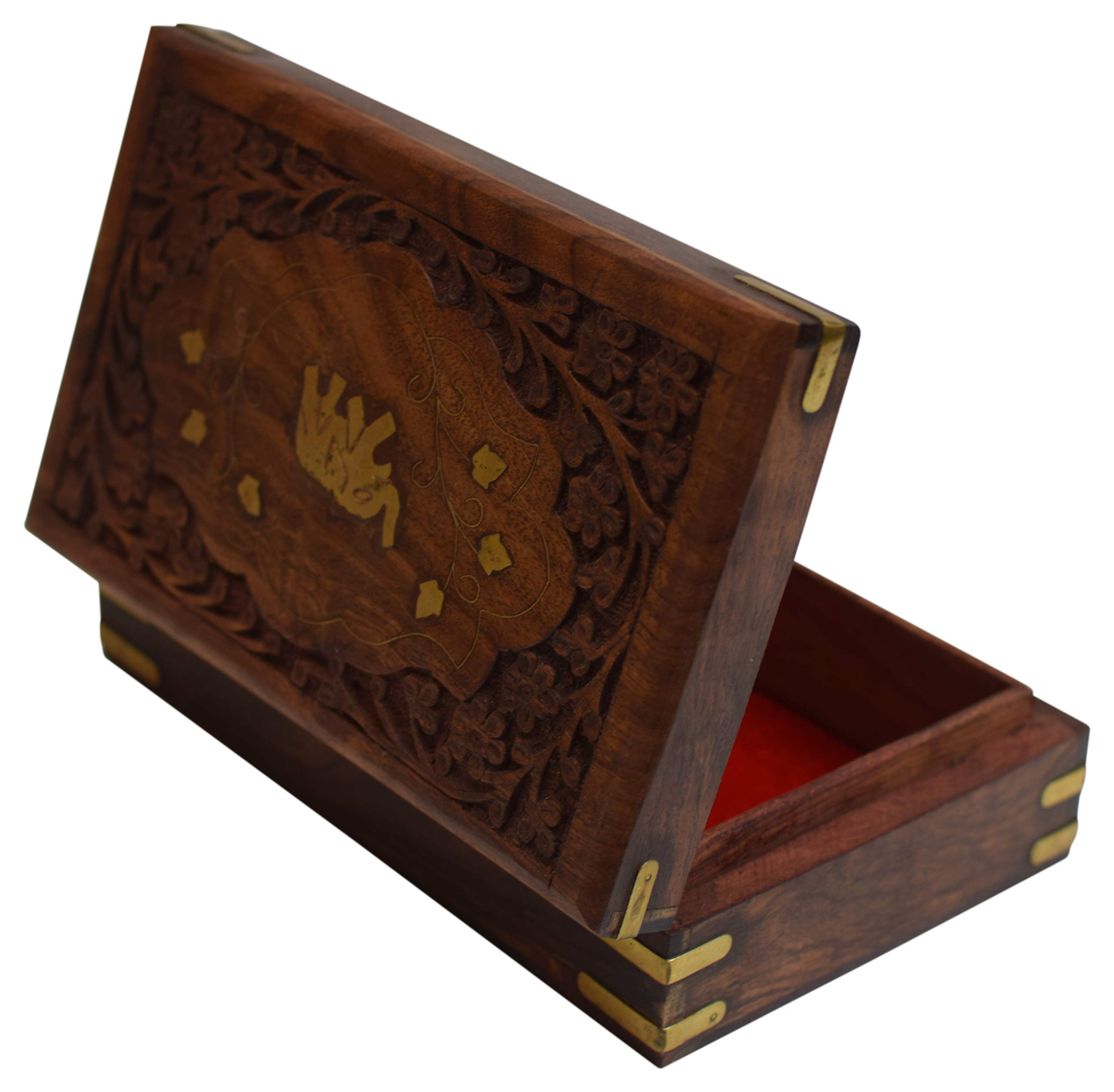 Exquisite Hand-Carved Rosewood Jewelry Box with Elephant Design & Velvet Lining - Perfect for Gift Giving, Jewelry Storage & Home Décor