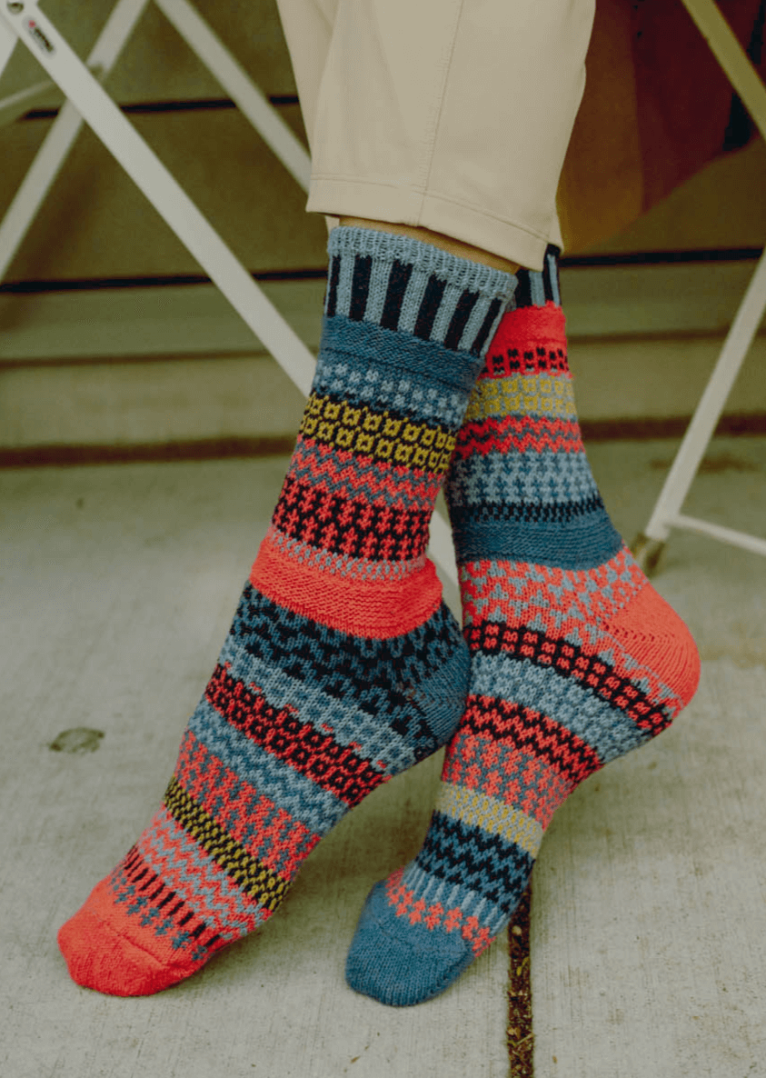 Premium Masala Knitted Crew Socks - Made in USA - Soft & Comfortable Cotton Socks for Men & Women - Perfect for Casual Wear, Work & Outdoor Activities