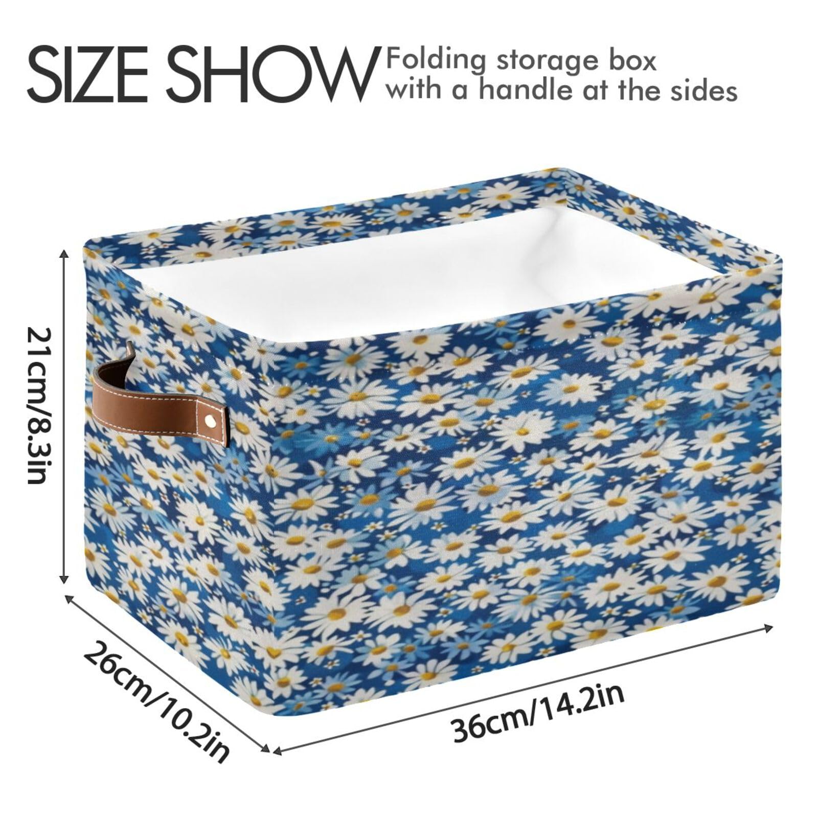 Large Fabric Storage Bins with Handles - Collapsible Closet Organizer Baskets for Shelves, Clothes & Toys | Decorative Home Storage Solutions for Bedroom, Nursery & Playroom Organization