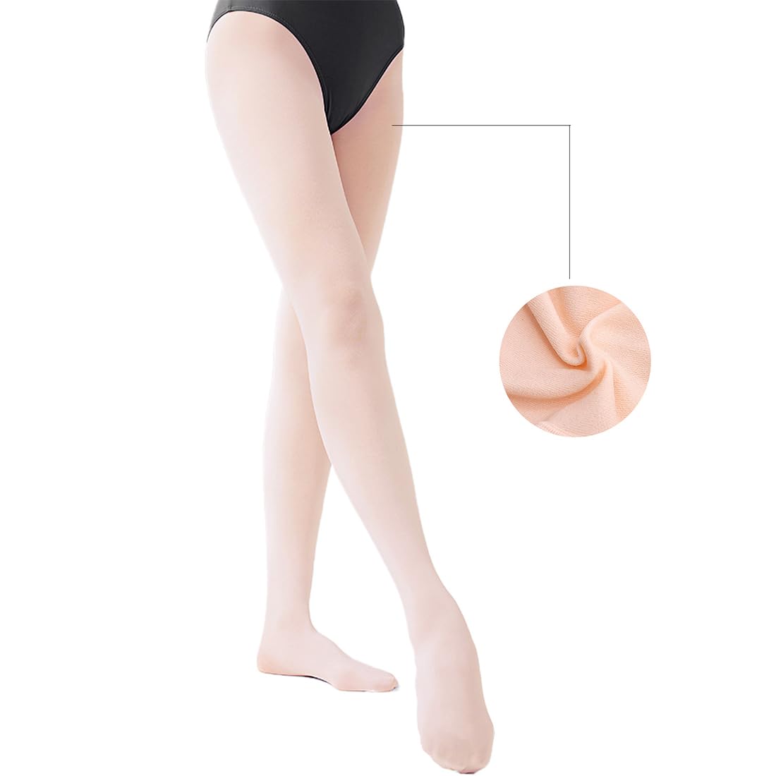 Girl's & Women's Ultra Soft Ballet Dance Tights - Professional Footed Tights with Stretch Support | Perfect for Ballet Classes, Dance Practice & Performance