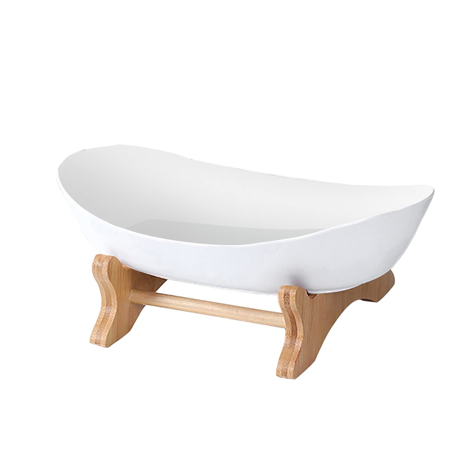 Multi-Layer Wooden Fruit Tray Basket - White Decorative Serving Stand for Fruits, Snacks, Candy | Perfect for Kitchen Counter, Dining Table, Party Buffet & Home Decor