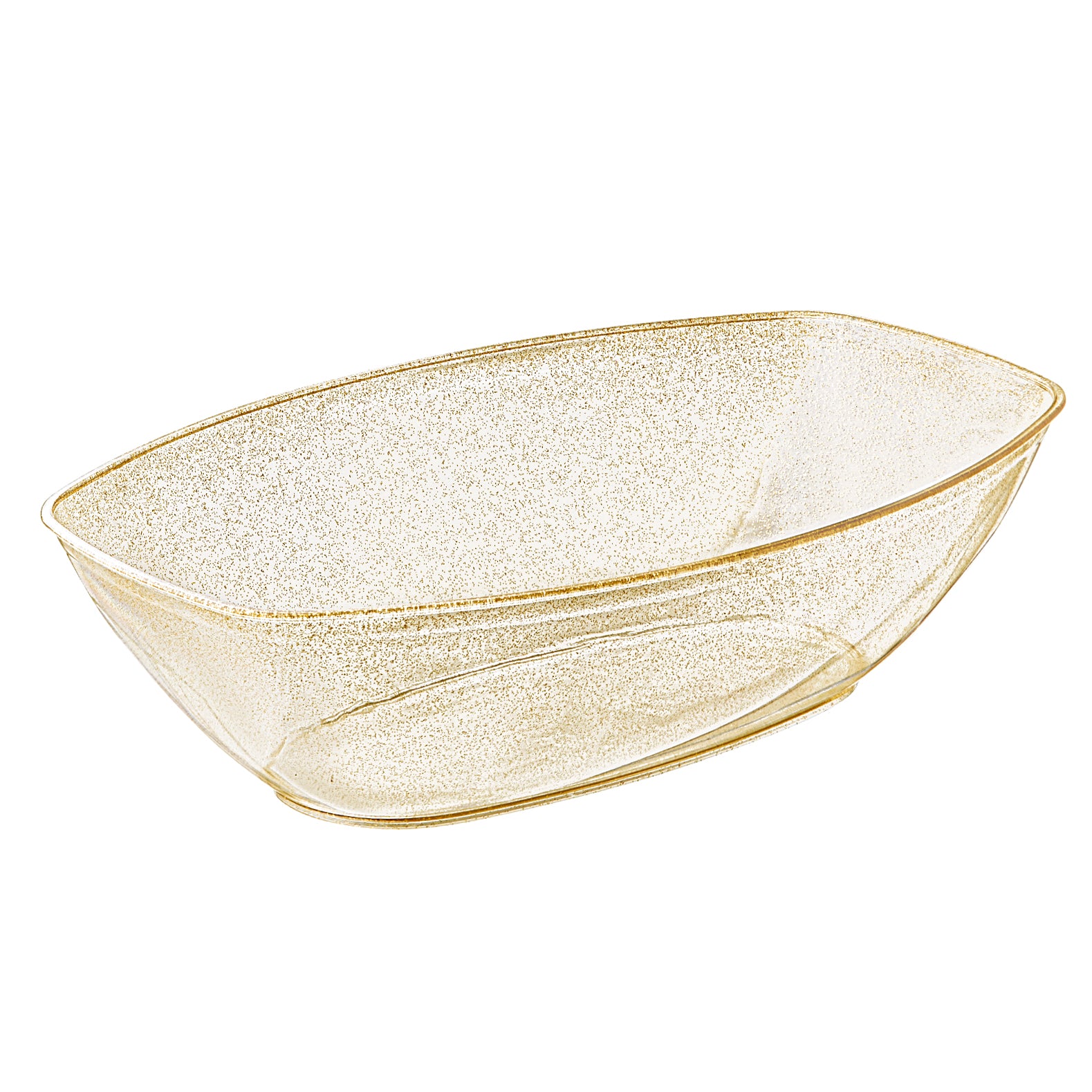 72 oz. Gold Glitter Oval Salad Bowl Set of 4 - Perfect for Parties, Weddings, Buffets & Holiday Serving Dishes