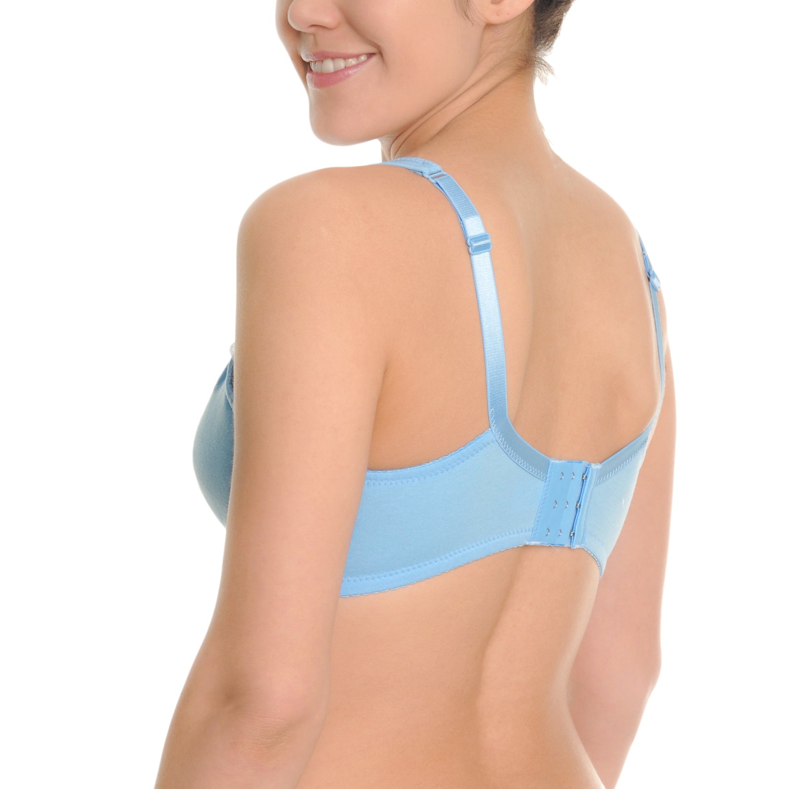 Angelina Women's Soft Cup Nursing Bras with Lace Trim - 3 Pack Comfortable Maternity Bras for Breastfeeding - Perfect for Daytime Wear, Night Nursing & Postpartum Recovery