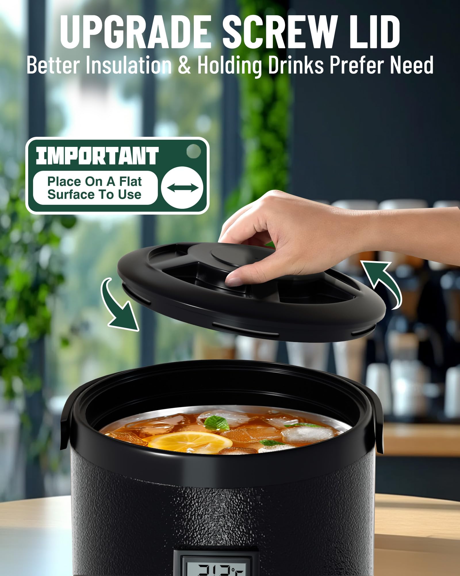 WantJoin 2-Pack 12L/3.2Gal Insulated Stainless Steel Beverage Dispenser - Hot & Cold Thermal Drink Dispenser for Coffee, Tea, Milk, Juice - Perfect for Parties, Events, Catering & Office Use