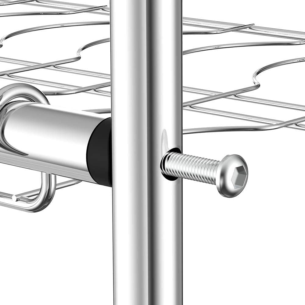 2-Tier Stainless Steel Over The Sink Dish Drying Rack - Adjustable Large Kitchen Shelf with Utensil Holder (Fits Sinks ≤35 Inch) | Space-Saving Solution for Small Kitchens & Dish Organization