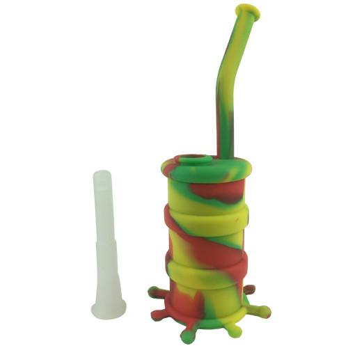Premium Oil Drum Silicone Dab Rig - Shatter Proof Portable Water Pipe for Concentrates - Perfect for Travel, Home Use & Outdoor Adventures