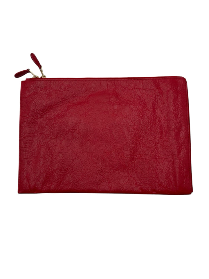 Balenciaga Motocross Red Women's Zip Pouch - Fashionable Small Handbag for Women | Perfect for Parties, Travel & Everyday Use