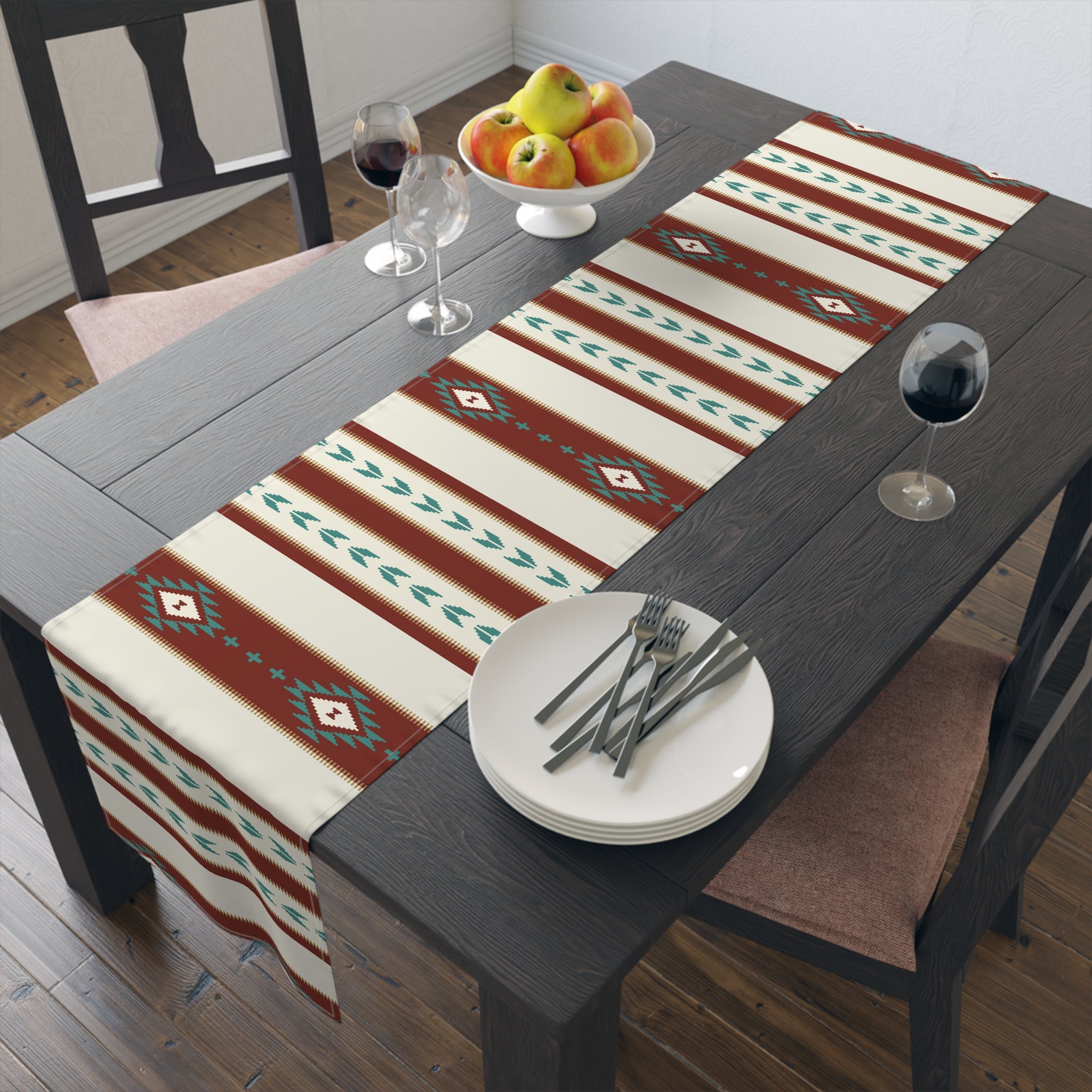 Sedona Falls Southwestern Table Runner - Elegant Kitchen Decor & Stylish Plant Stand Cover | Perfect for Dining Tables, Buffets, and Home Decor
