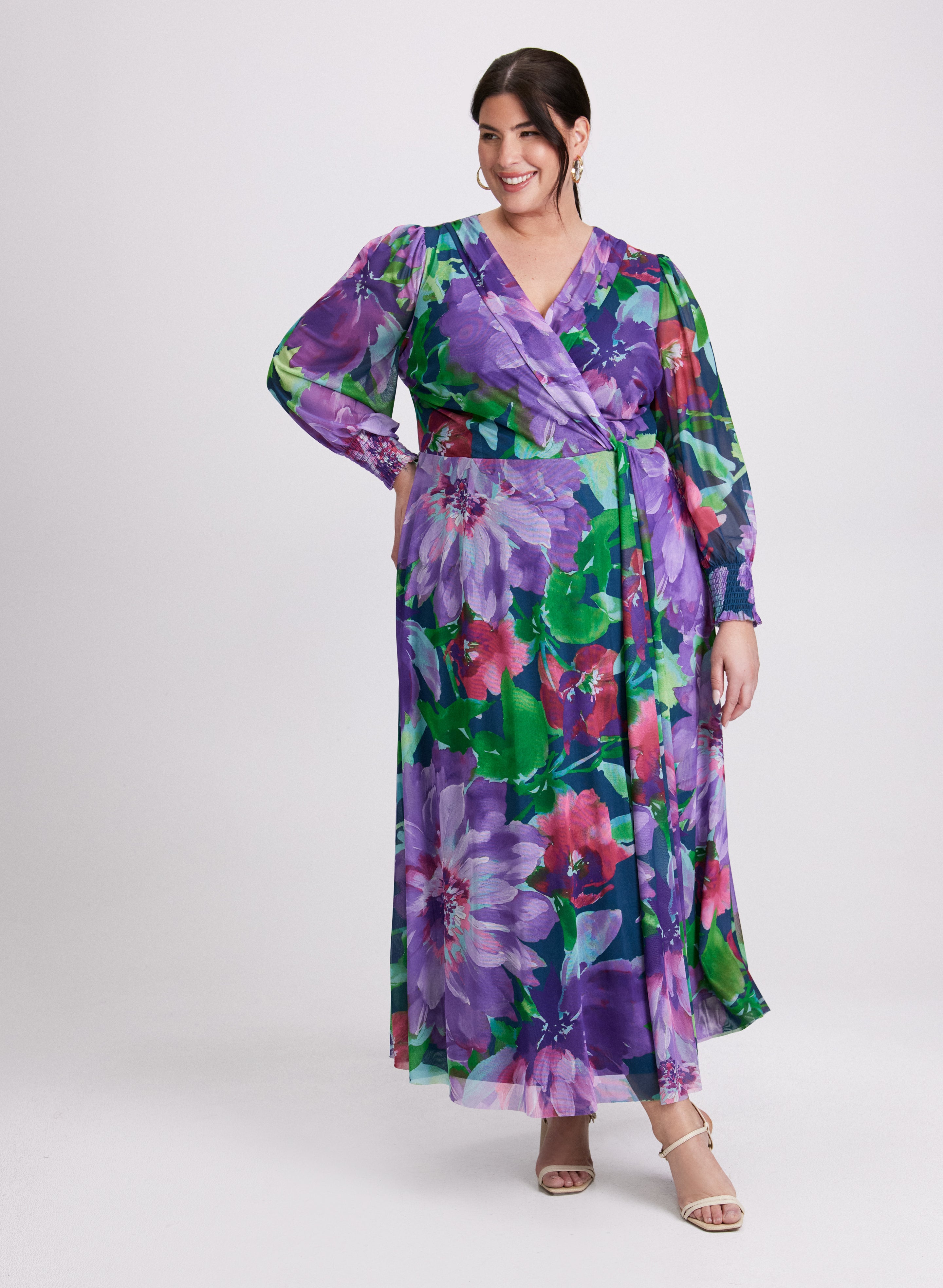 Floral Maxi Dress for Women - Elegant Long Summer Dress with Flowy Skirt & V-Neck | Perfect for Beach, Vacation, and Casual Outings