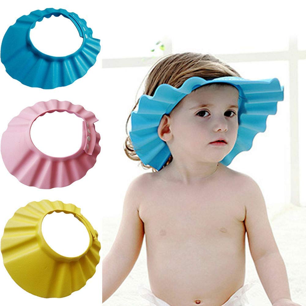 FAGVA Waterproof Baby Shower Cap with Ear Cover - Soft Eva Foam for Infant & Toddler Bath Time - Keep Hair Dry During Washing & Swimming