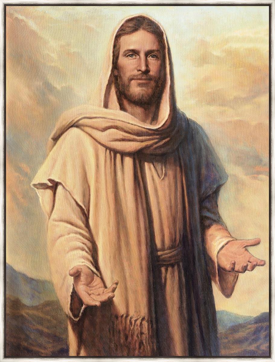 Abide With Me Large Wall Art - Inspirational Canvas Print for Living Room, Bedroom & Office Decor - Perfect for Home, Church & Spiritual Spaces