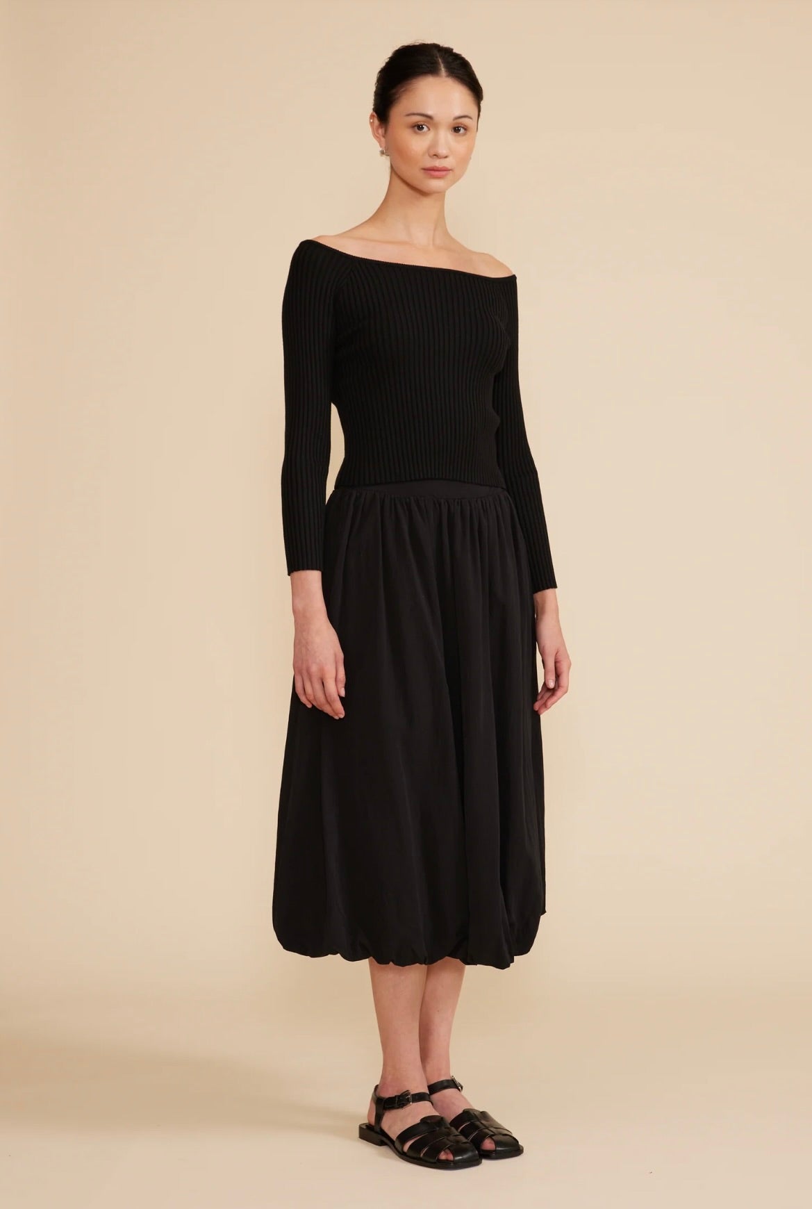 Bubble Midi Skirt for Women - Flowy A-Line Skirt with Elastic Waist | Perfect for Casual Outfits, Summer Dresses & Boho Style