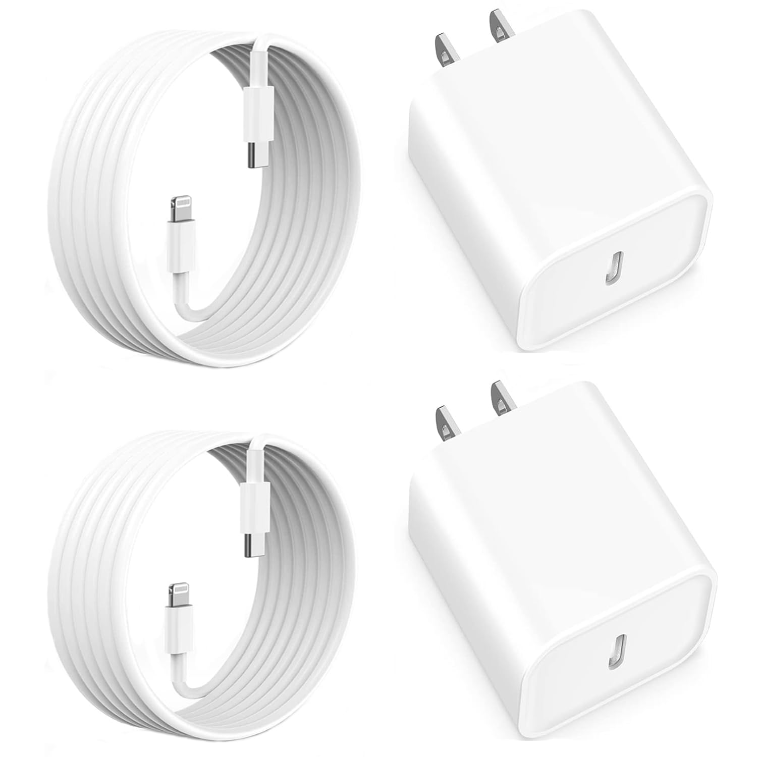 Apple MFi Certified Fast Charger for iPhone - 20W USB C Wall Charger with 6FT Lightning Cable - Compatible with iPhone 14 Pro Max/13/12/11/X/8/SE - Fast Charging for Home, Office & Travel