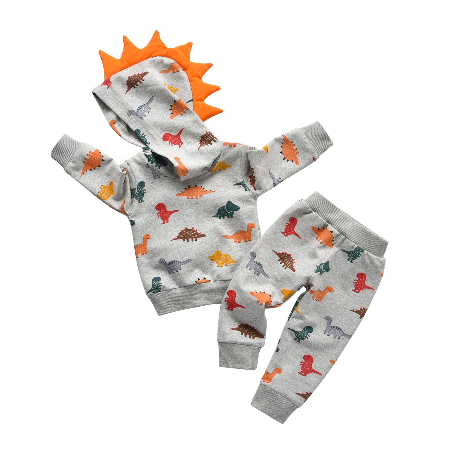 **Adorable Animal Print Baby Boy Clothes Set - Long Sleeve Hoodie & Pants Outfit for Toddlers & Infants | Perfect for Playdates, Family Outings & Cozy Winter Wear**