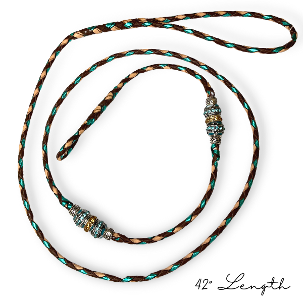 Premium Kangaroo Leather Beaded Dog Show Lead - Durable Training Leash for Professional Handlers & Competition - Perfect for Dog Shows, Training Sessions & Outdoor Walks