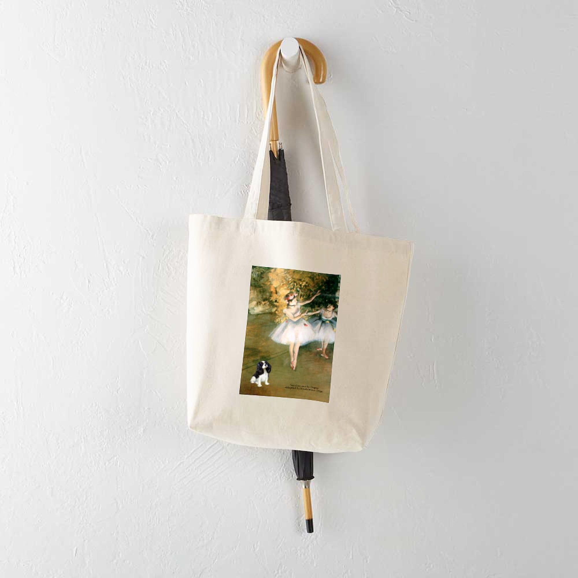 2 Dancers & Tri Cavalier Natural Canvas Tote Bag - Eco-Friendly Reusable Shopping Bag for Groceries, Beach Trips & Everyday Use | CafePress