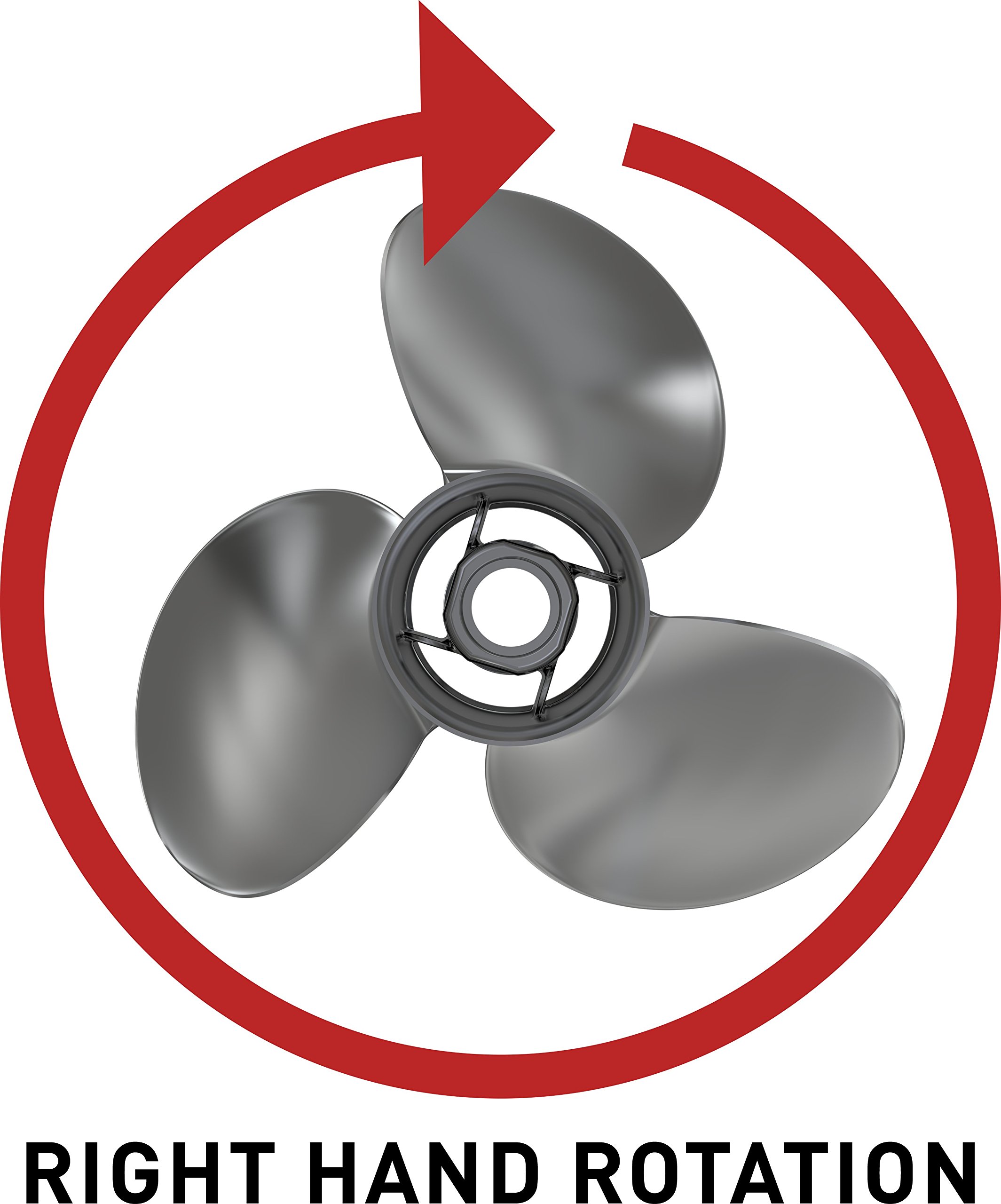 Quicksilver Black Diamond 3-Blade Aluminum Boat Propeller - Compatible with Yamaha, Honda, Evinrude & Johnson Outboard Motors - Perfect for Fishing, Watersports & Marine Adventures