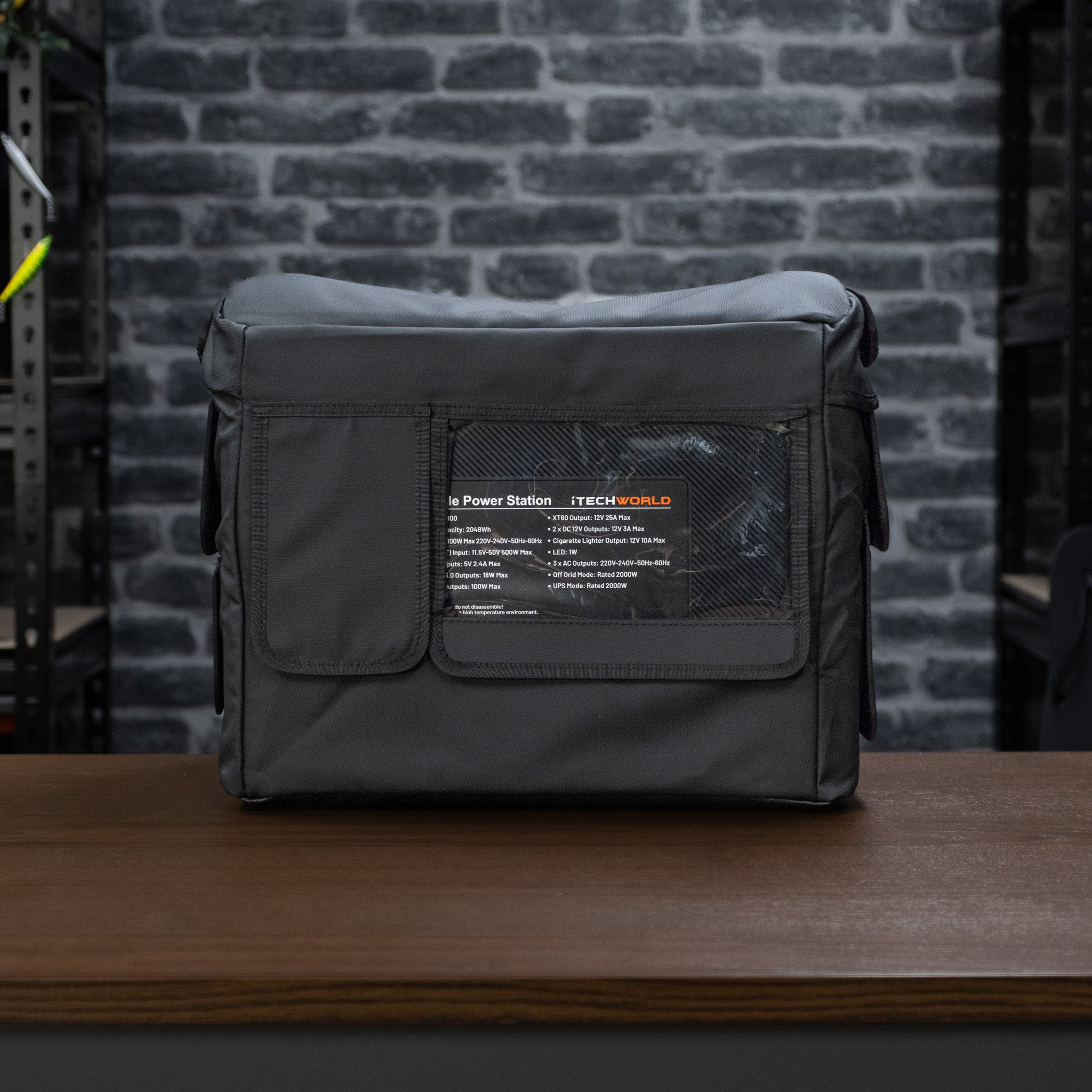 iTechworld PS2000 Portable Power Station Cover - Waterproof & Durable Solar Generator Protection Case for Camping, RV Trips & Outdoor Adventures
