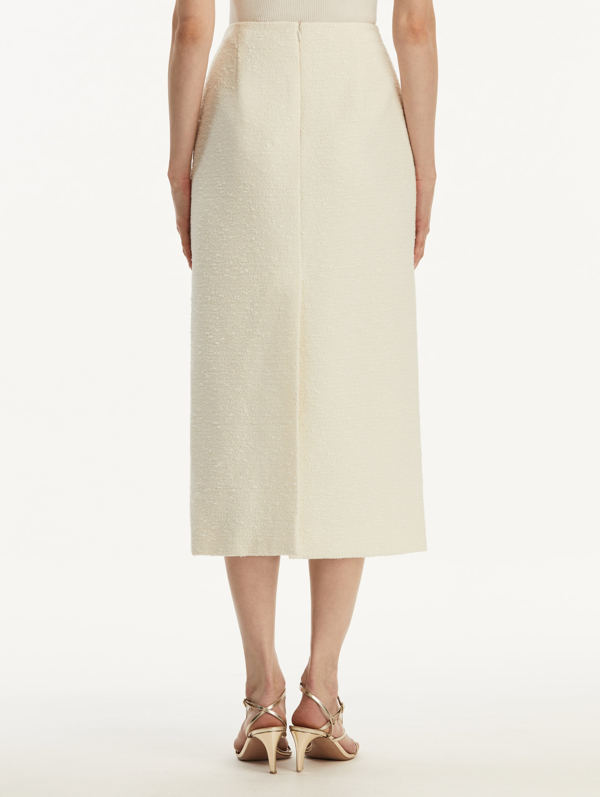 Elegant Tweed Pencil Skirt for Women - Classic High Waist Office Work Skirt - Perfect for Business Attire, Cocktail Parties & Formal Events