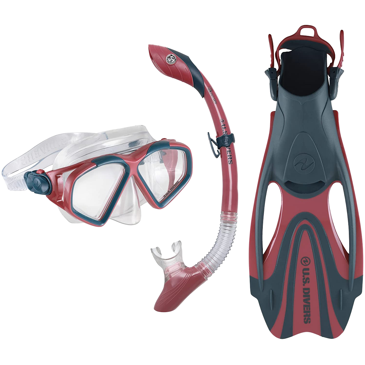 Premium Cozumel TX Island Dry Snorkel Set with Proflex FX Mask - Comfortable Anti-Fog Snorkeling Gear for Adults & Kids - Perfect for Beach Vacations, Pool Swimming & Ocean Adventures