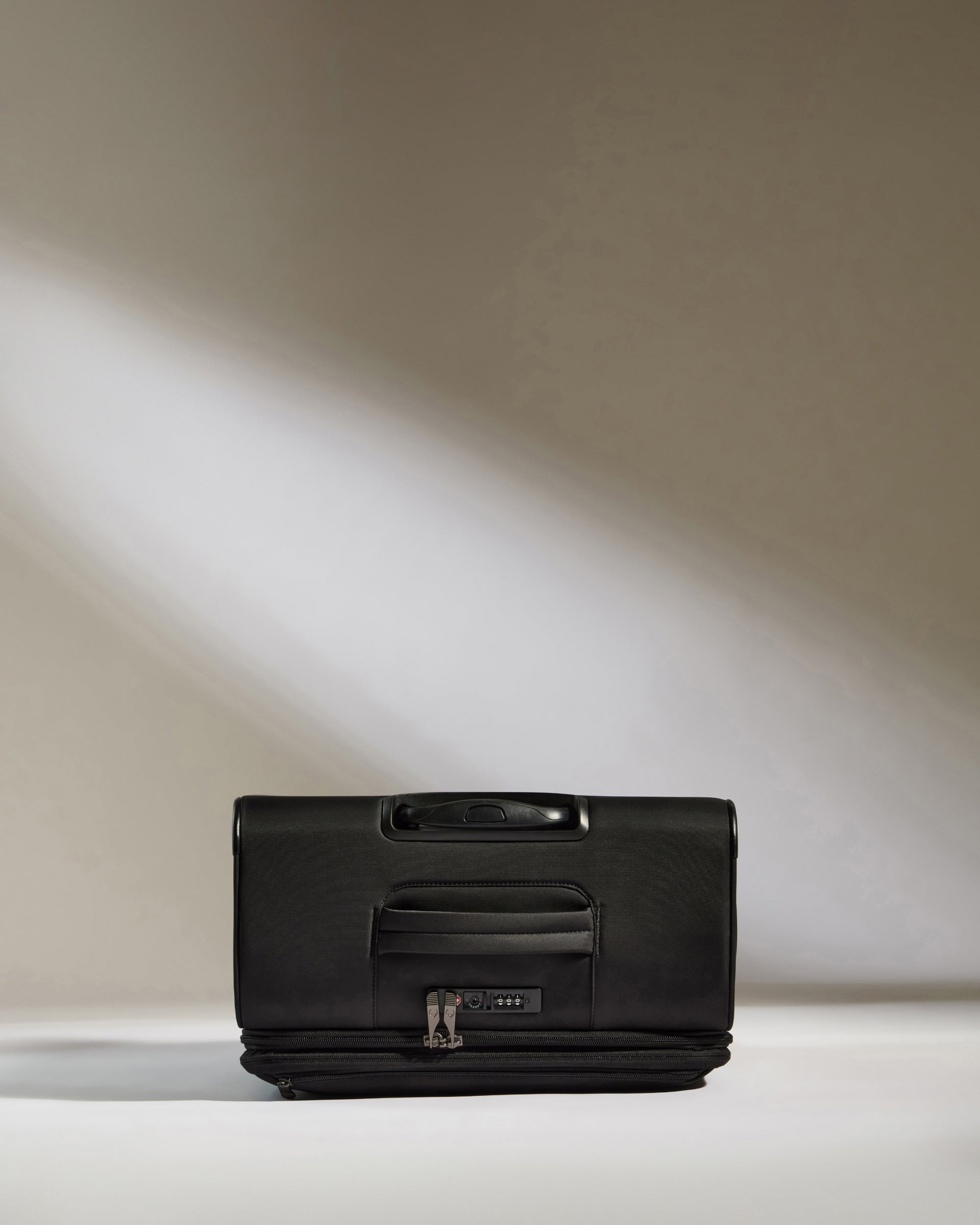 Lightest Medium Black Luggage with Soft Stripe - Perfect for Air Travel & Weekend Getaways