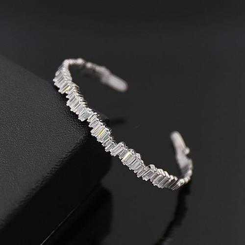 Bonjour Bracelet - Elegant French Natural Baguette Setting Jewelry for Women | Perfect for Weddings, Parties & Everyday Wear