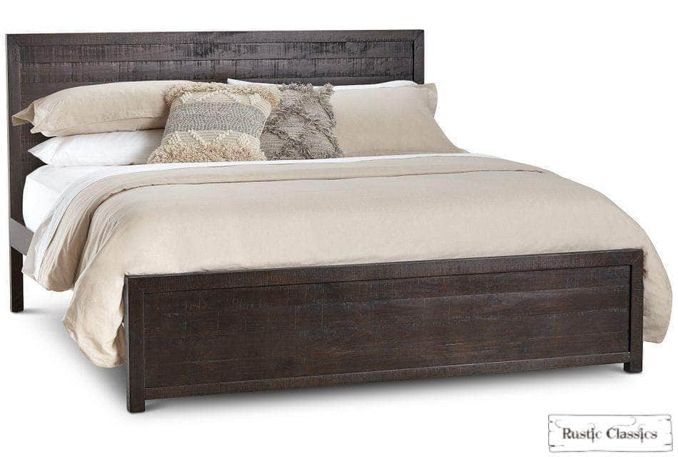 Whistler Reclaimed Wood Platform Bed - Brown Solid Wood Frame - Queen & King Size - Eco-Friendly Bedroom Furniture for Modern Farmhouse & Rustic Decor
