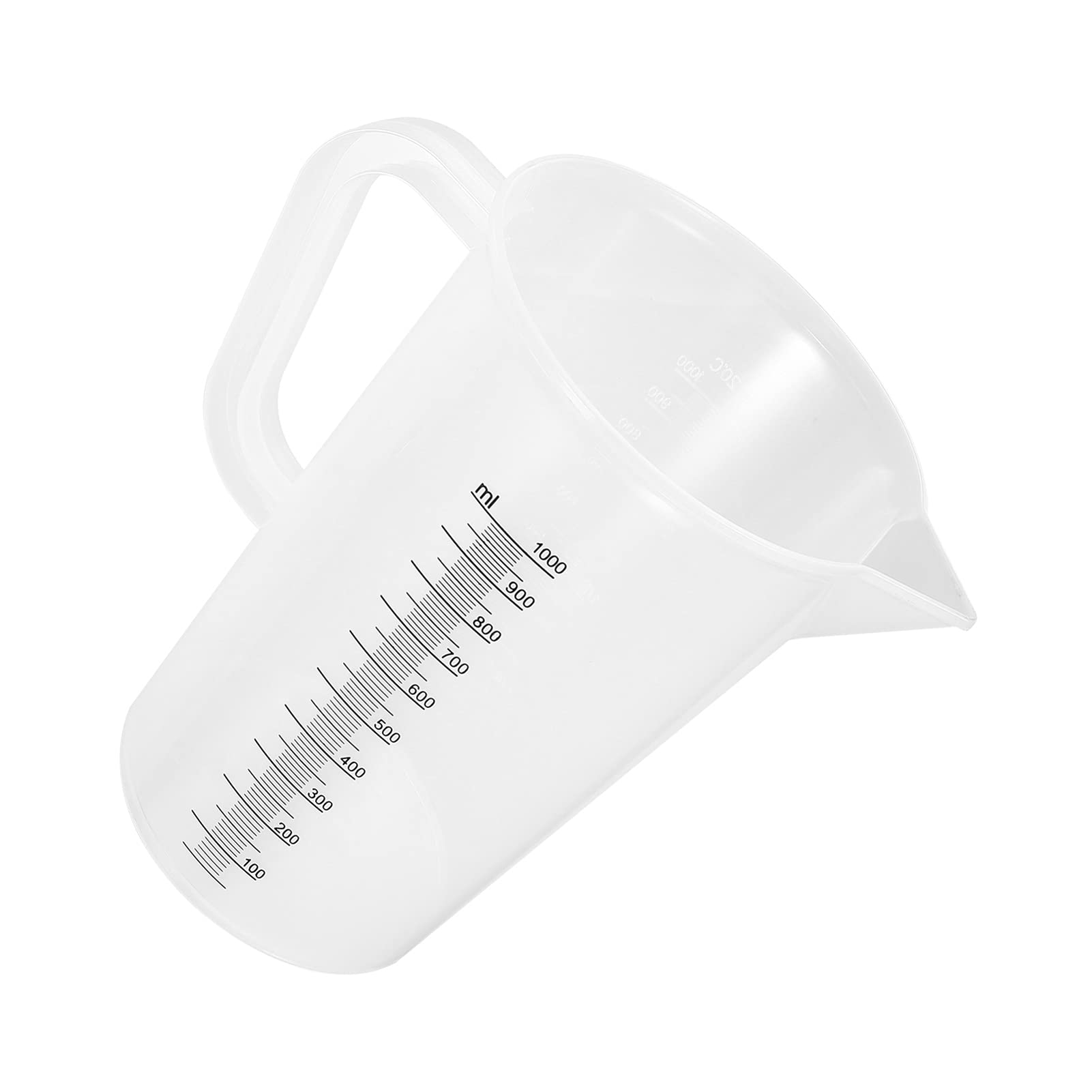 **Cabilock 1000ML Clear Plastic Measuring Cup - Heat-Resistant Liquid & Baking Measuring Jug for Kitchen, Lab, Cooking, Baking & Mixing (Great for Flour, Sugar, Oil & Liquids)**
