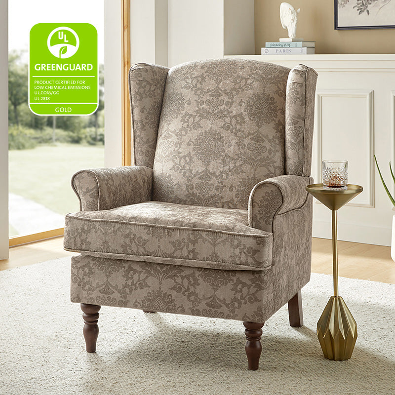 Premium Centaurs Upholstered Armchair - Modern Accent Chair with Soft Fabric & Sturdy Wooden Legs for Living Room, Bedroom, or Office Decor