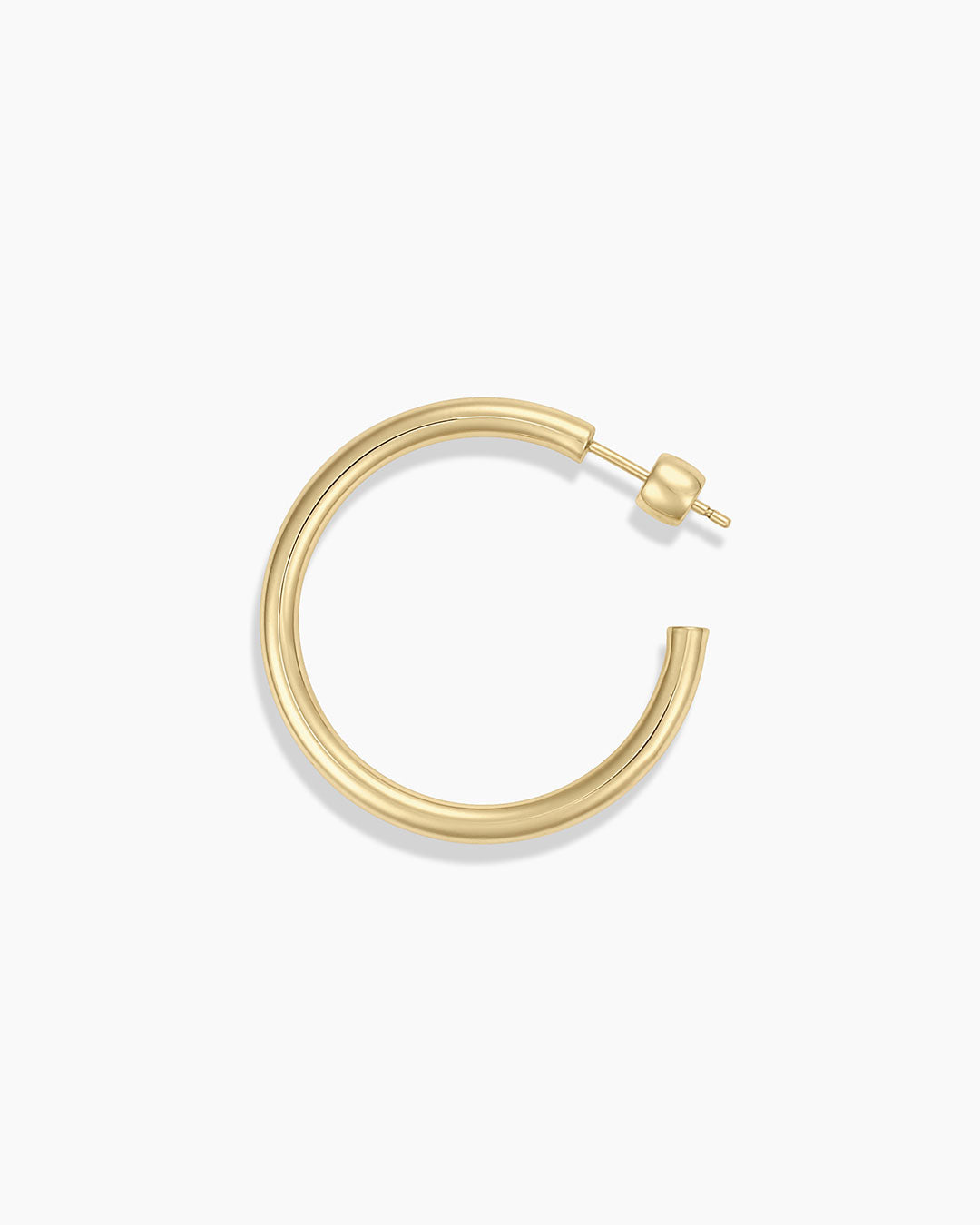 14K Gold Carter Single Hoop Earrings - Dainty Minimalist Hoops for Women - Perfect for Everyday Wear, Date Nights & Gifting