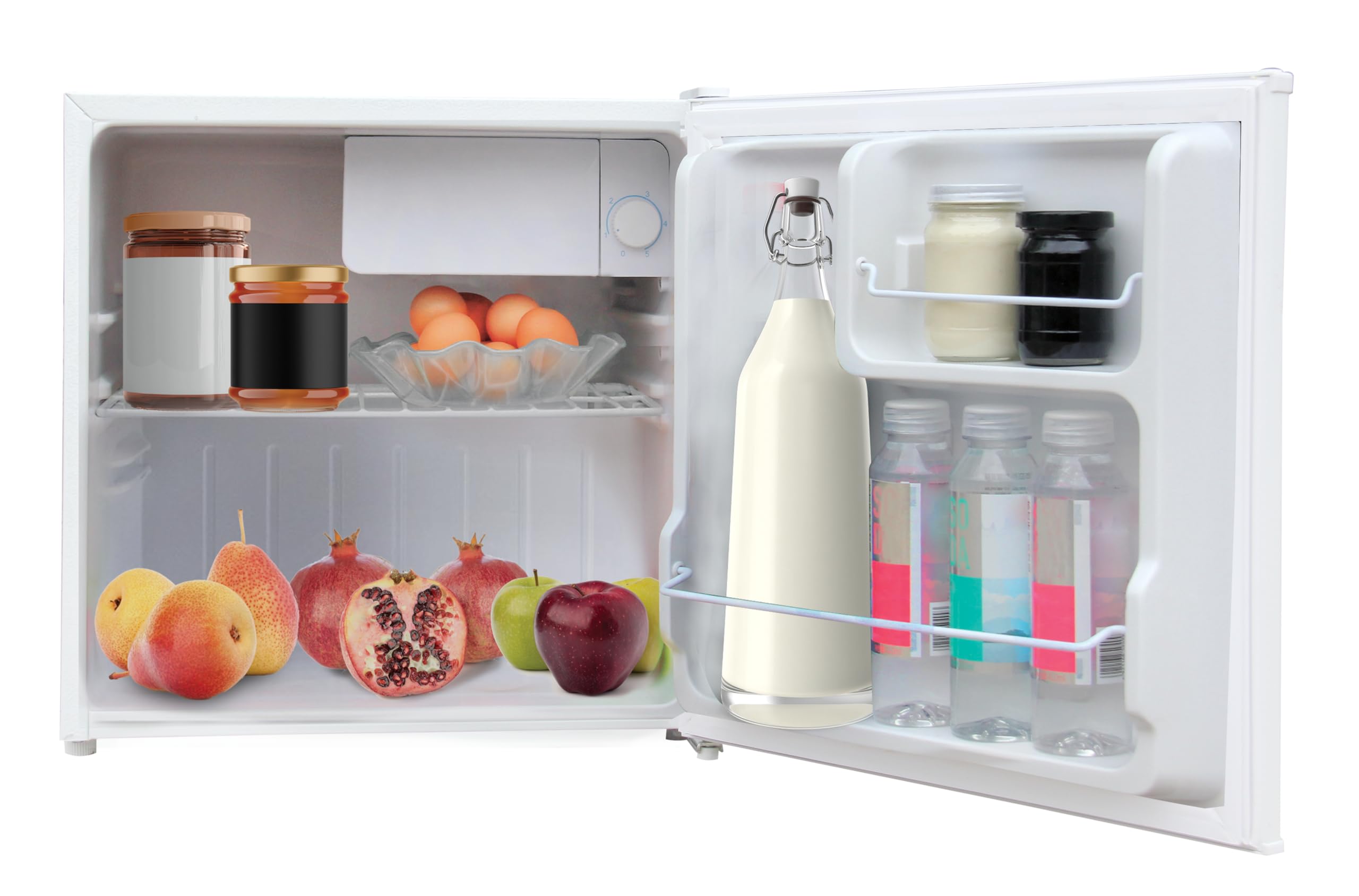 Frigidaire EFR107-WHITE 1.6 Cu Ft Compact Mini Fridge for Dorm Room - White Small Refrigerator with Freezer & Whiteboard | Perfect for College Dorm, Bedroom, Office or Small Apartment