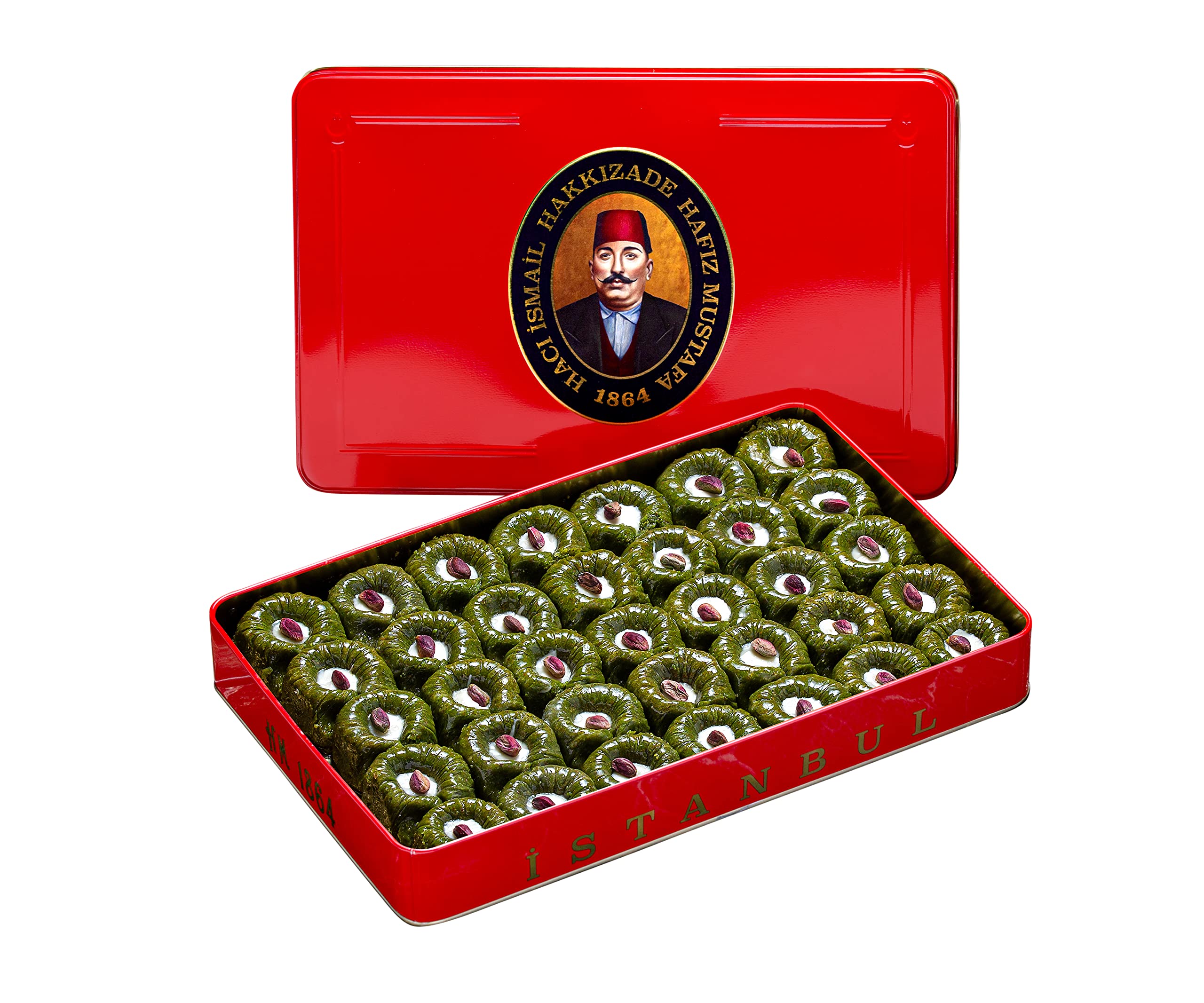 Hafiz Mustafa 1864 Istanbul Baklava Pastry Box - Authentic Turkish Baklava Dessert with Fresh Phyllo Dough, Pistachios, Hazelnuts & Walnuts - Perfect Gift for Birthdays, Christmas & Holidays - Great for Parties, Family Gatherings & Office Treats