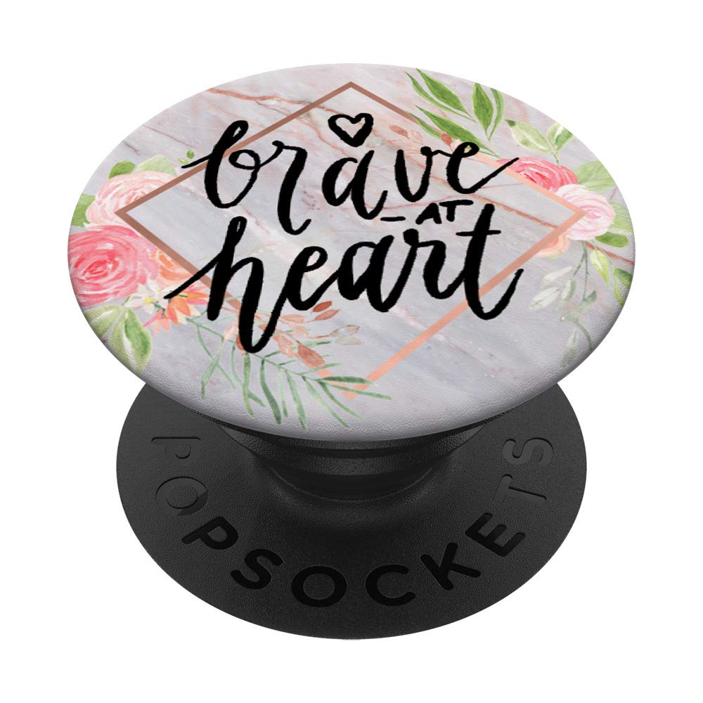 Brave at Heart & Rose Pink Picture Frame PACC094 - Perfect for Home Decor, Gifts, and Wall Art Displays