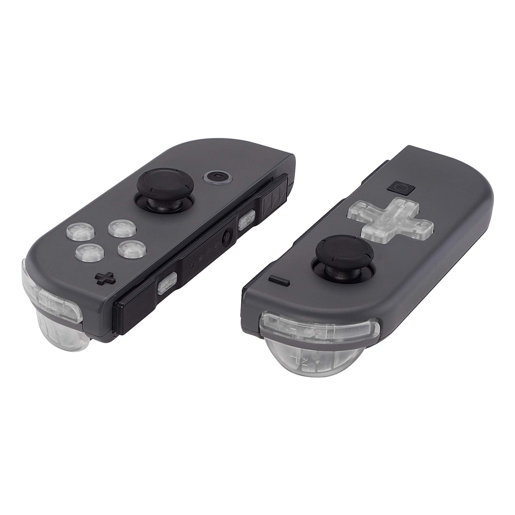 Premium Clear D-pad & ABXY Button Replacement Kit for Nintendo Switch & OLED Joy-Con - Includes SR/SL/L/R/ZR/ZL Triggers & Springs (D-pad Compatible with eXtremeRate Shells) - Perfect for DIY Repairs & Controller Customization