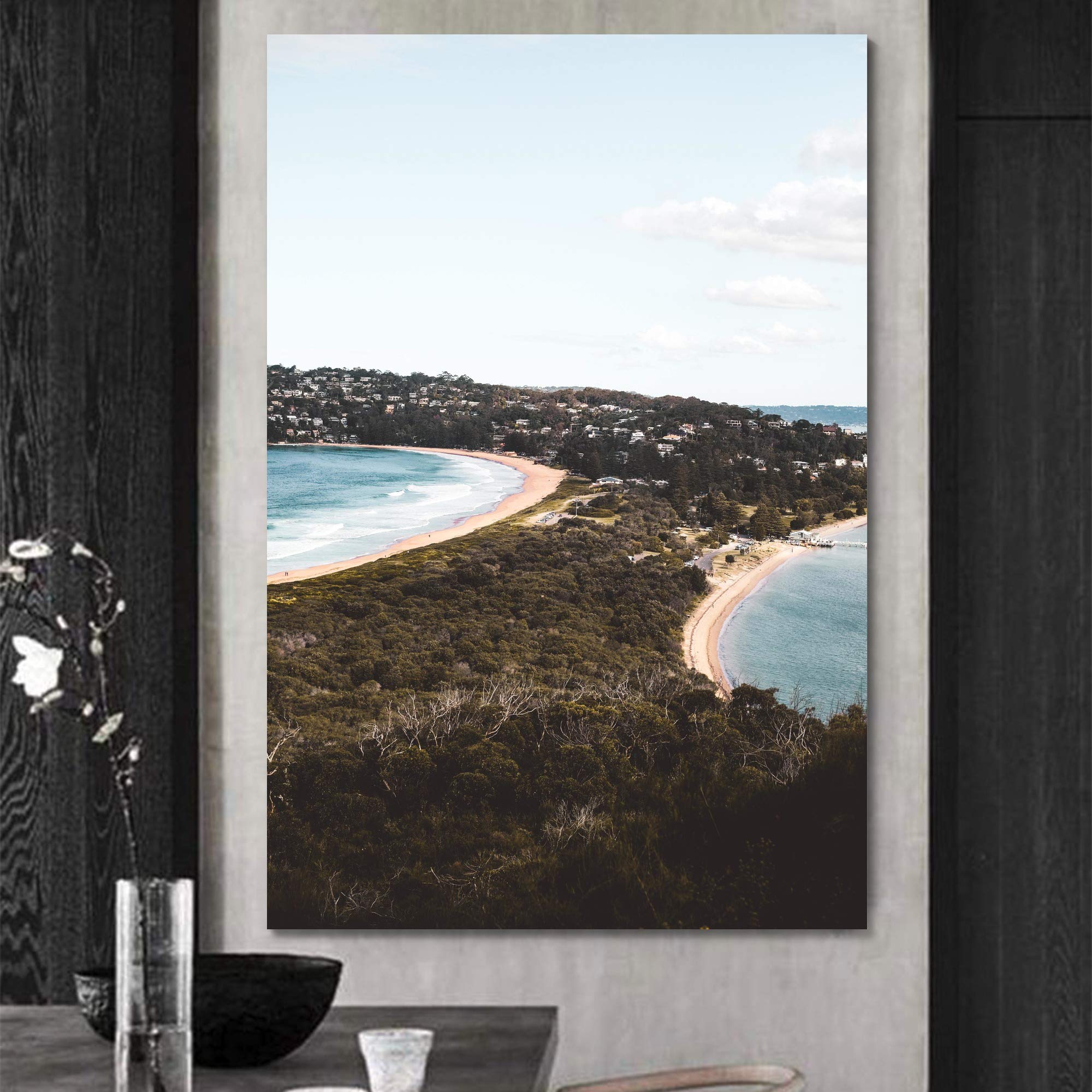 SIGNWIN Canvas Wall Art - Rocky Seas Beach Blue Coastal Photography Print 32x48 Inches - Perfect for Living Room, Bedroom & Office Decor