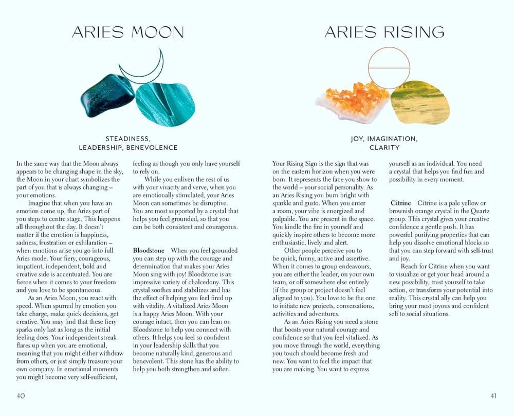 Aries Zodiac Crystal Necklace - Healing Gemstone Jewelry for Aries Sign | Perfect for Meditation, Energy Balancing & Spiritual Gifts