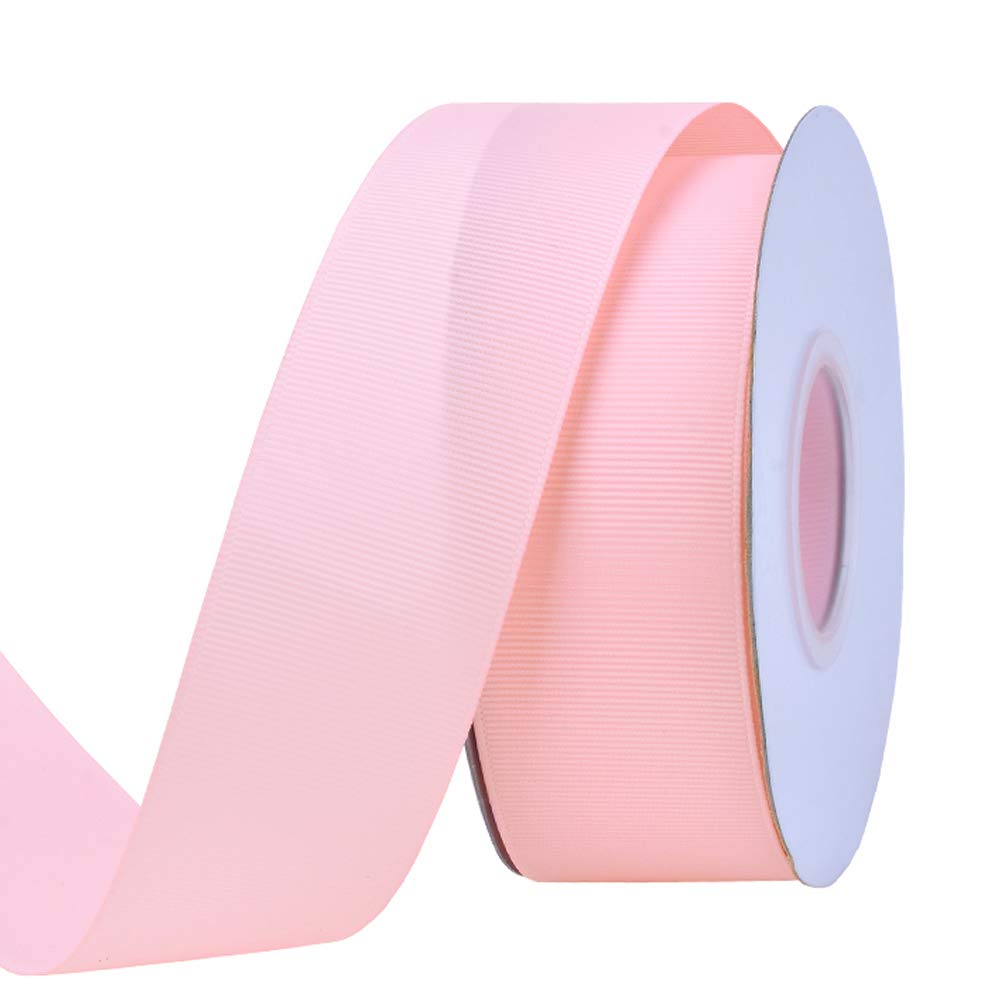 1.5 Inch Light Pink Grosgrain Ribbon - 25 Yards Per Roll for DIY Crafts, Bow Making, Wreaths, Gift Wrapping, Hair Accessories & Wedding Decorations - Perfect for Baby Showers, Bridal Parties and Home Decor Projects