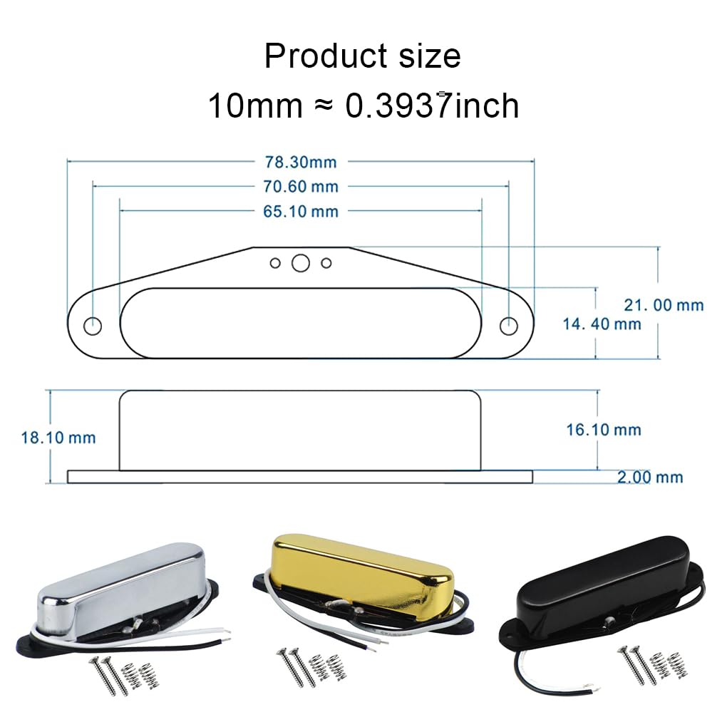 10 Pack Single Coil Guitar Pickups for Electric Guitar with Wires, Professional Music Instrument Upgrade, Silver Modified - Perfect for Recording, Live Performances & DIY Guitar Mods