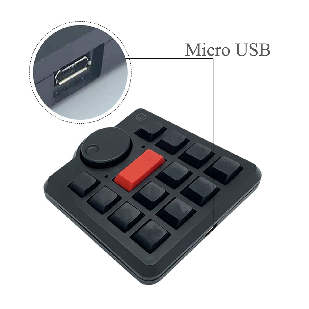 Multi-Function Mechanical Keyboard with Spin Button Hot Keys for Da Vinci FCPX, Edius, Adobe AU, Pr – Compatible with Windows & MacOS – Perfect for Video Editing, Gaming & Office Work