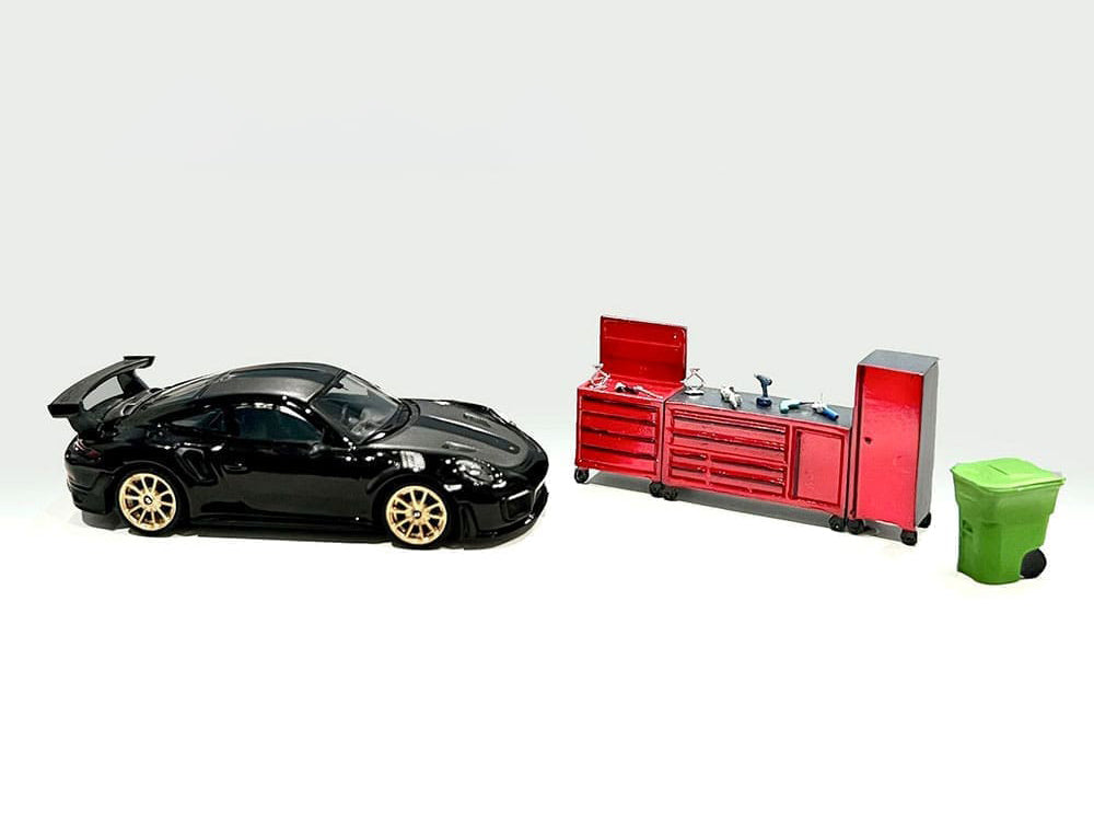 Premium 5-Piece Metal Tool Set - Limited Edition 1/64 Scale Model Collection by American Diorama | Perfect for DIY Projects, Model Building & Collectors Display