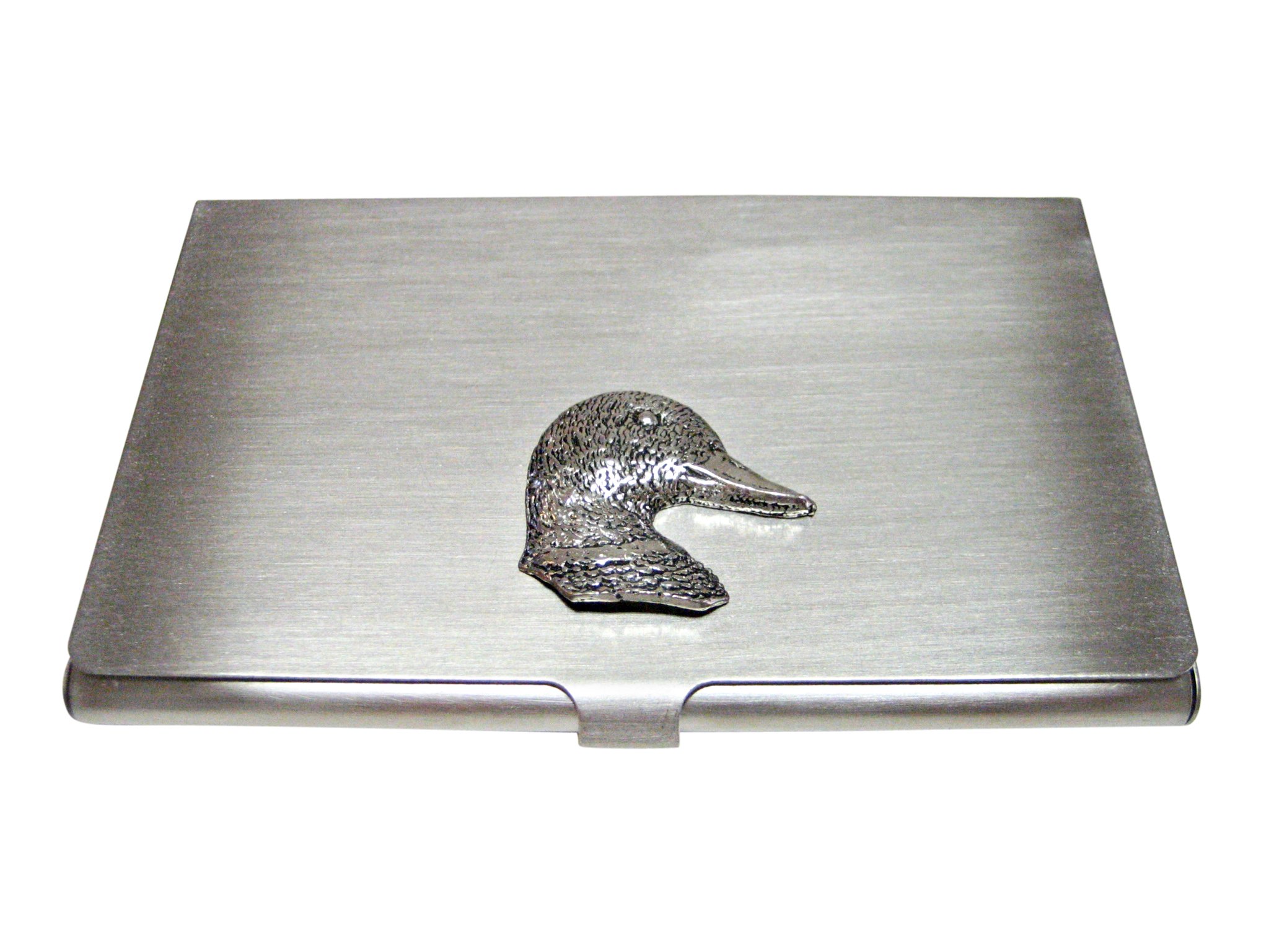 Kiola Designs Mallard Duck Head Business Card Holder - Unique Duck-Shaped Office Desk Organizer for Professionals & Home Use
